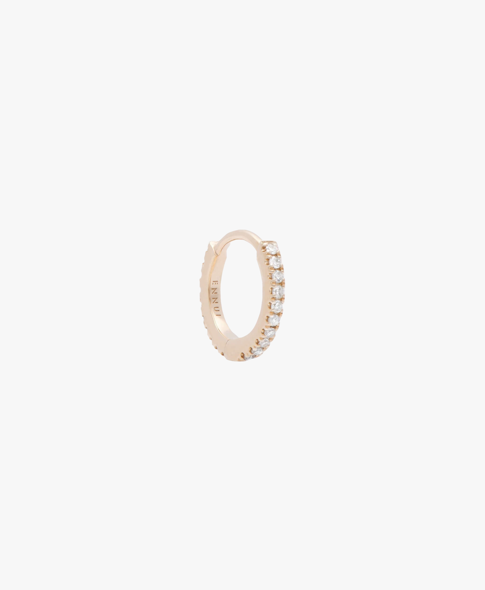 HUGGIE WHITE DIAMOND & ROSE GOLD - 9mm made by ENNUI