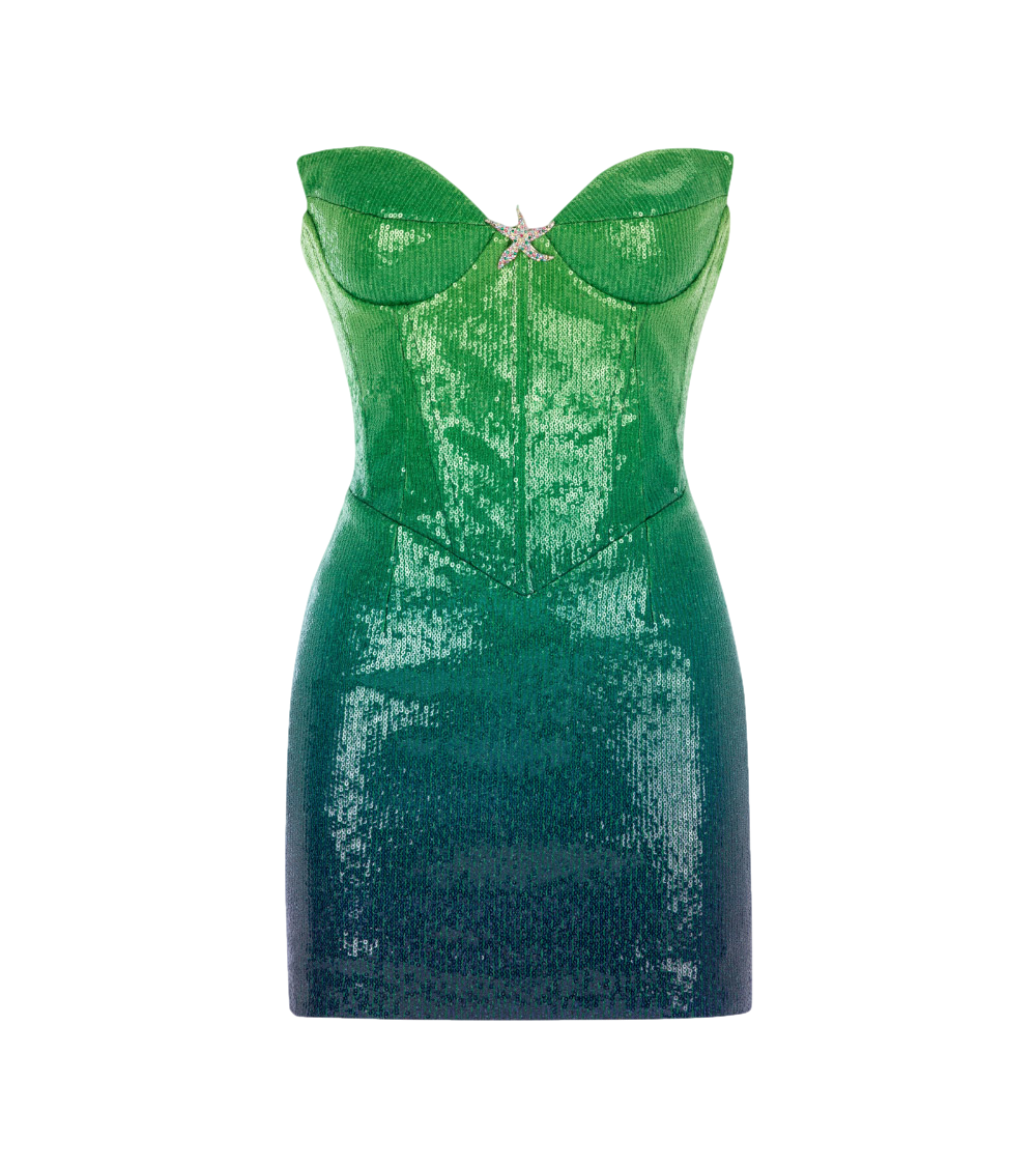 Shop Star Corset Dress Green from Sudietuz at Seezona