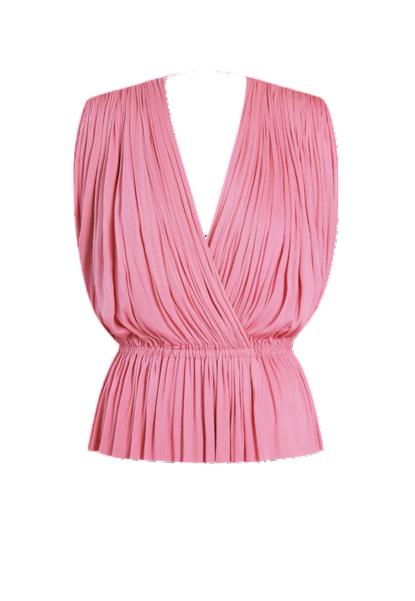 Hanne Bloch Bubblegum Silk Tulle Top In Pink