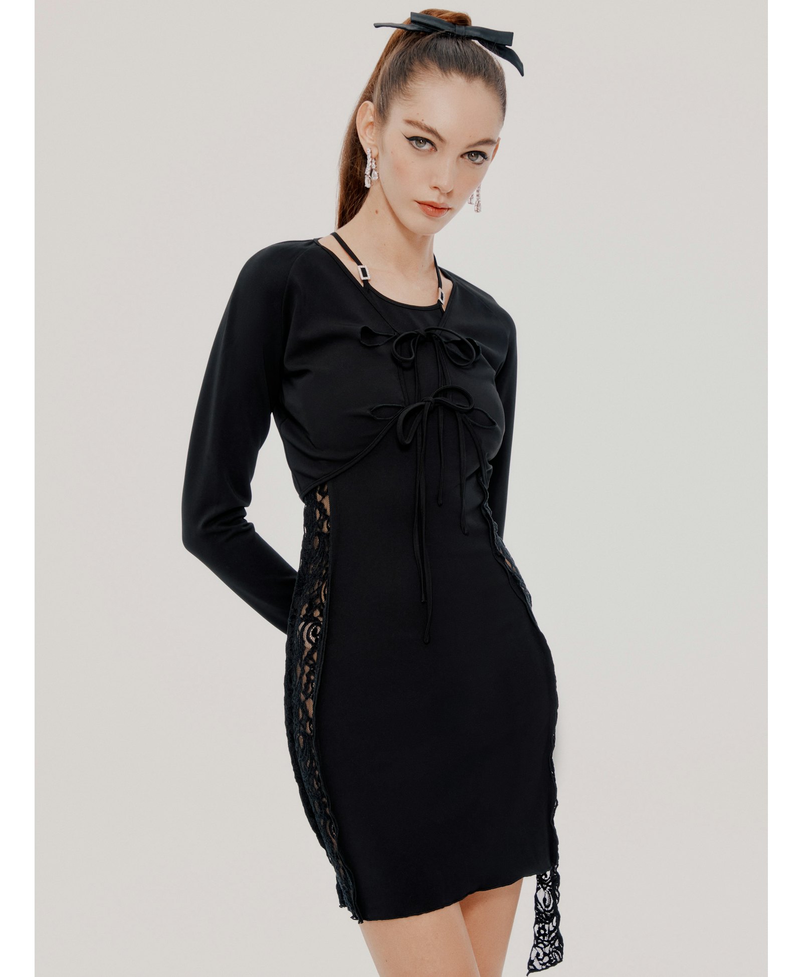 Black Sade Dress (Final Sale) in Black made by Nana Jacqueline