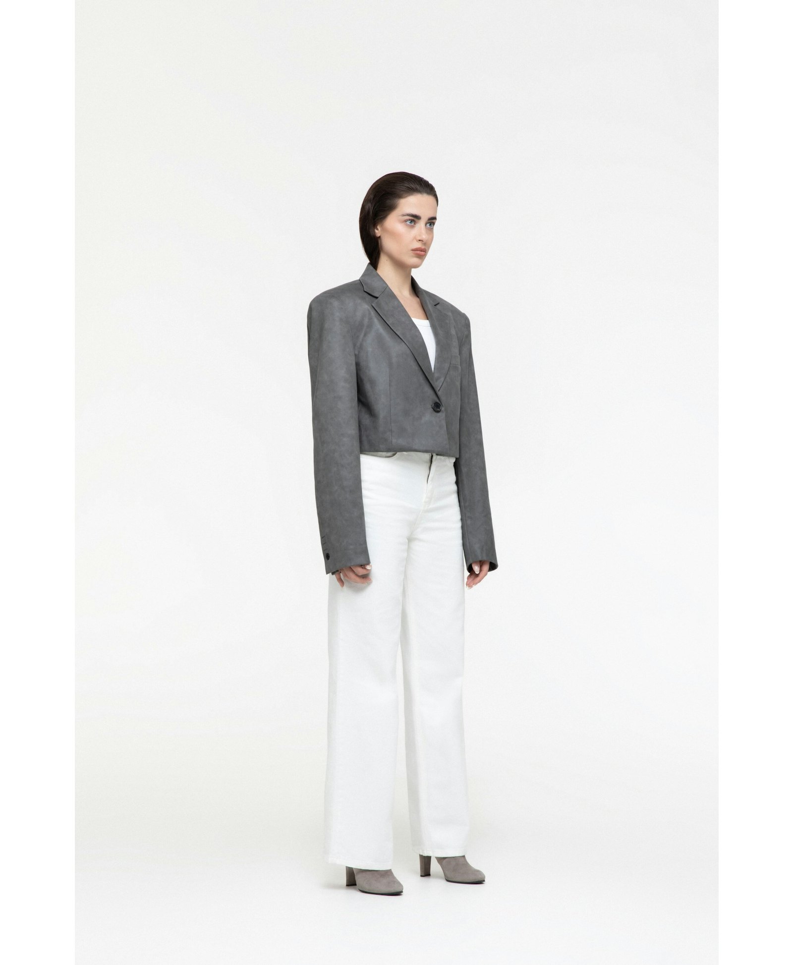 Suede effect cropped jacket made by AFTERHOURS