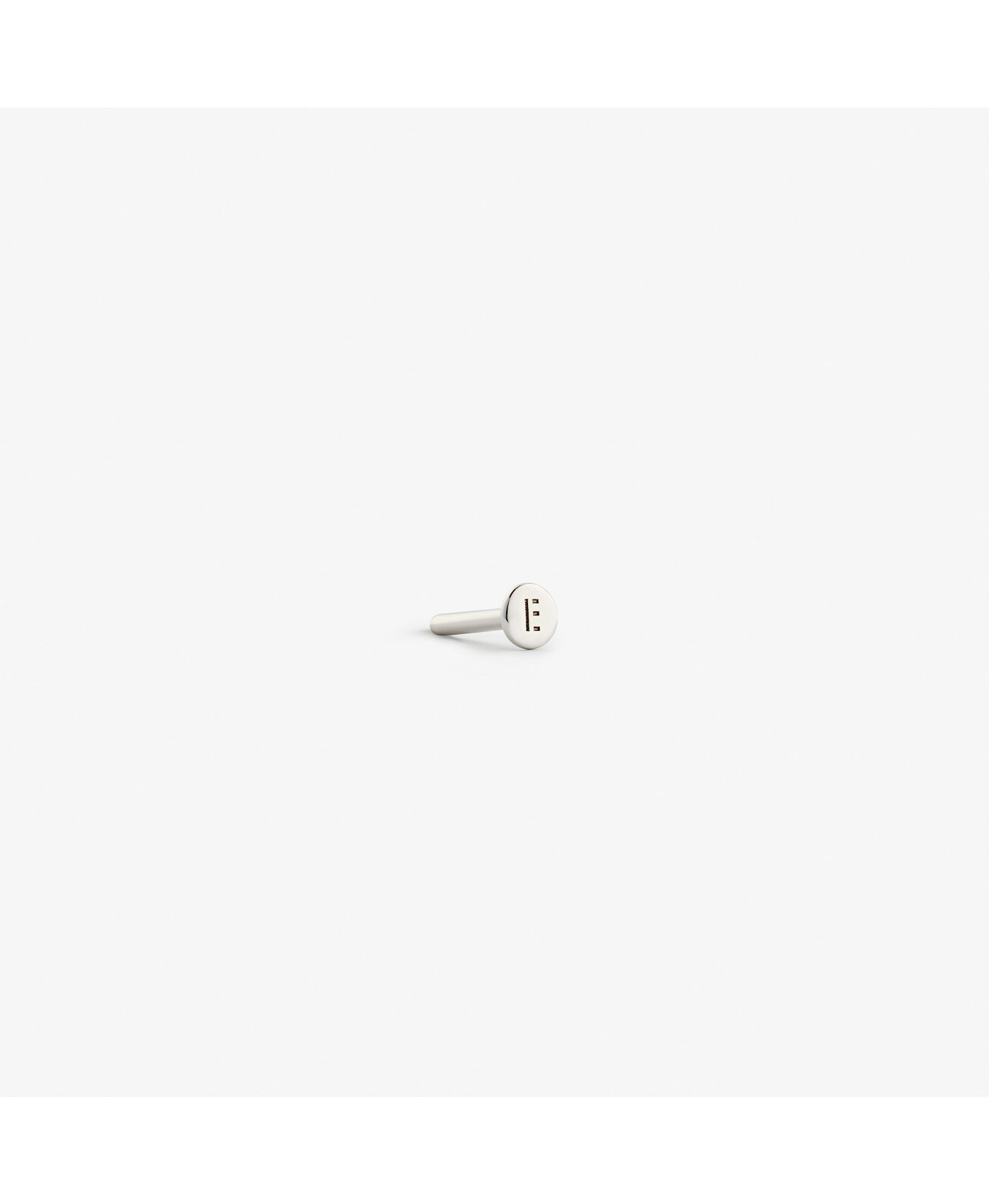 SINGLE STONE LABRET - GREEN TSAVORITE & WHITE GOLD made by ENNUI