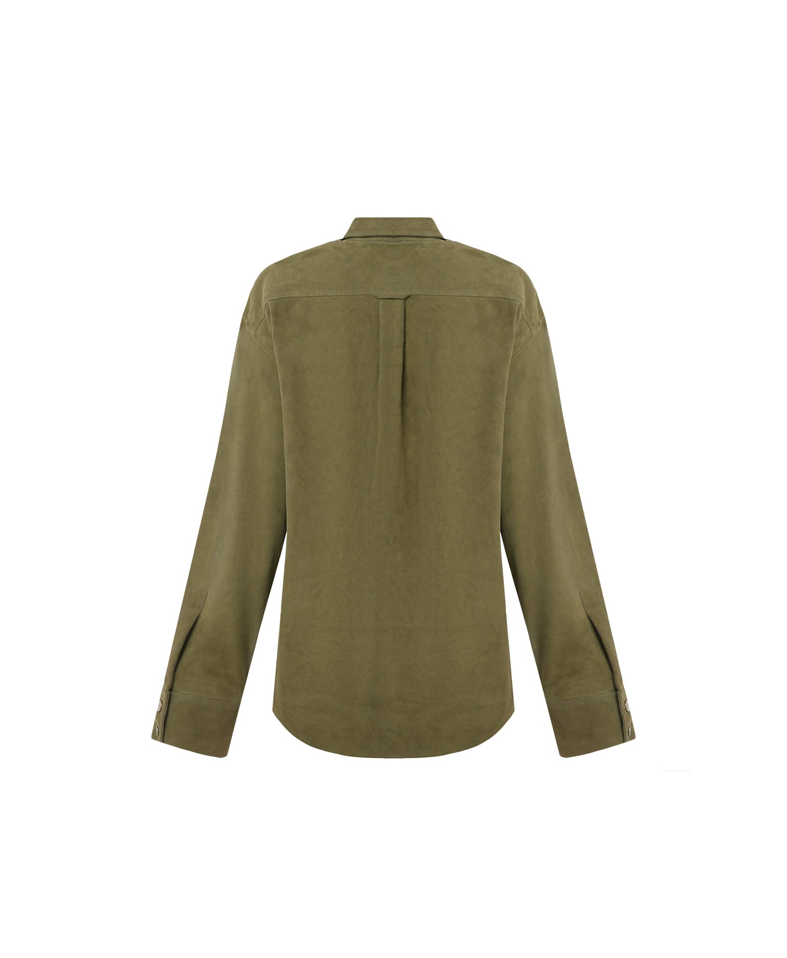 Suede khaki shirt made by A.M.G