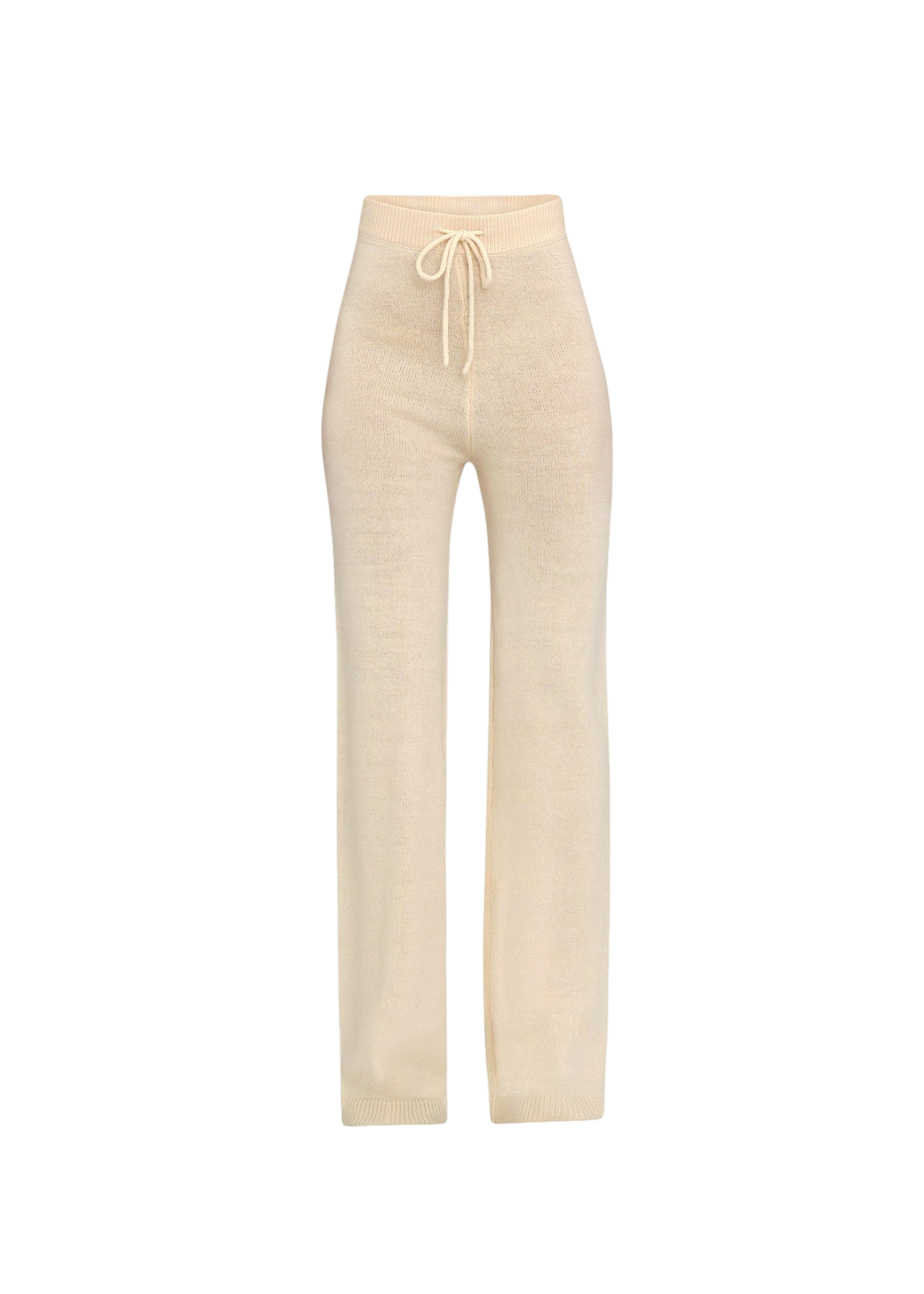 Andrea Iyamah Ally Tusk Knit Pants In Beige
