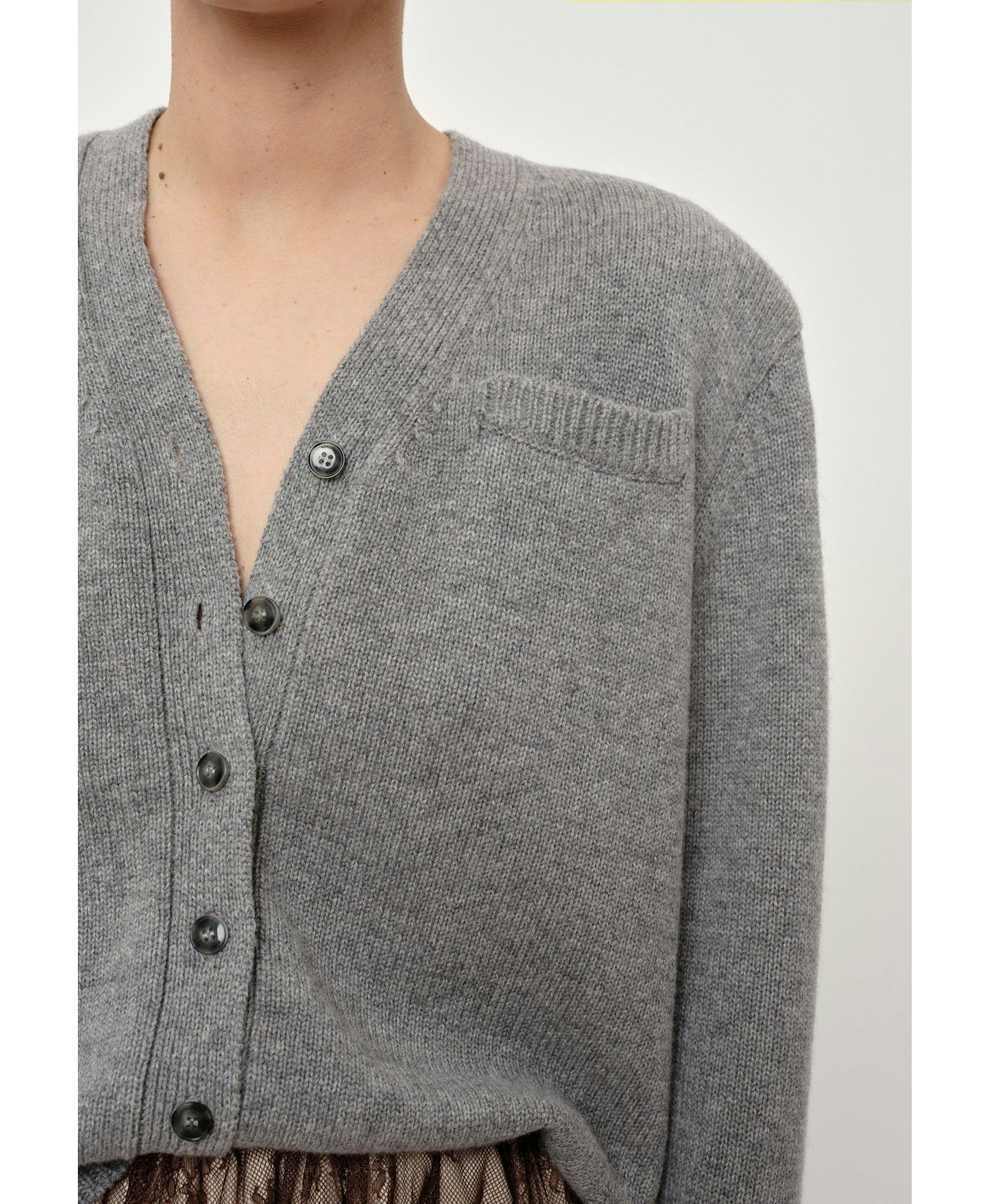 Vivi Knit Cardigan - Light Grey made by HERSKIND