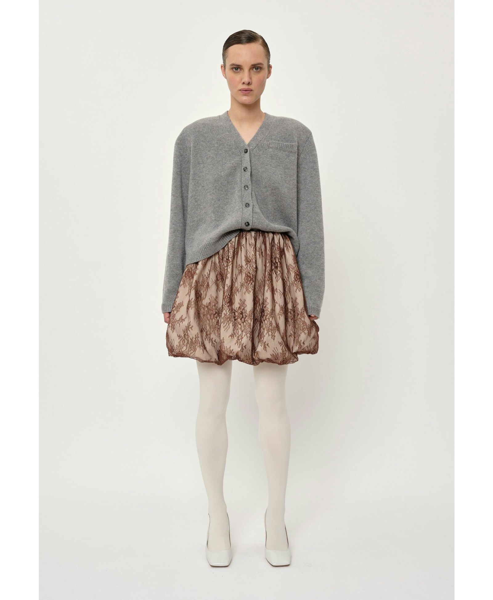 Vivi Knit Cardigan - Light Grey made by HERSKIND