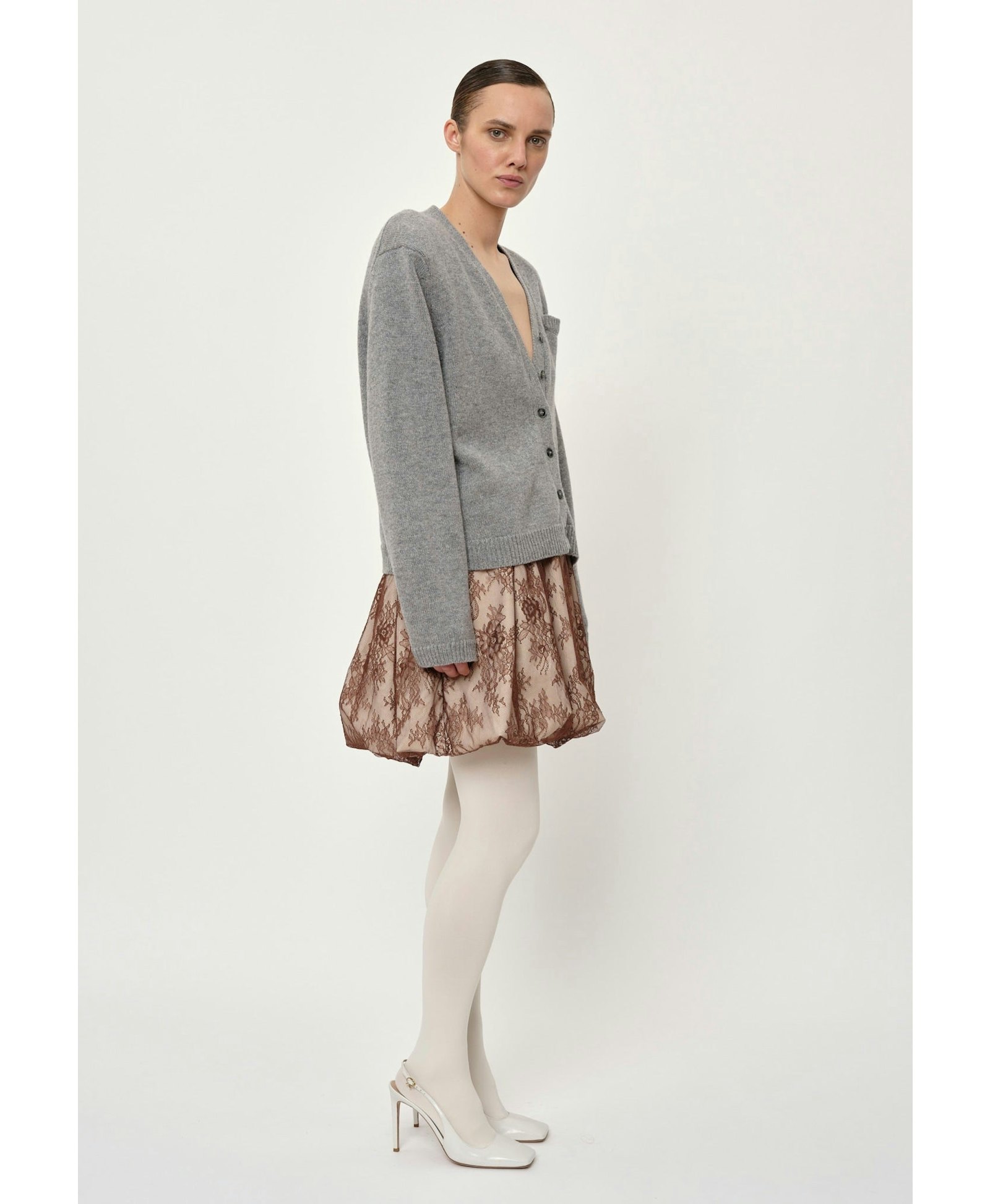 Vivi Knit Cardigan - Light Grey made by HERSKIND