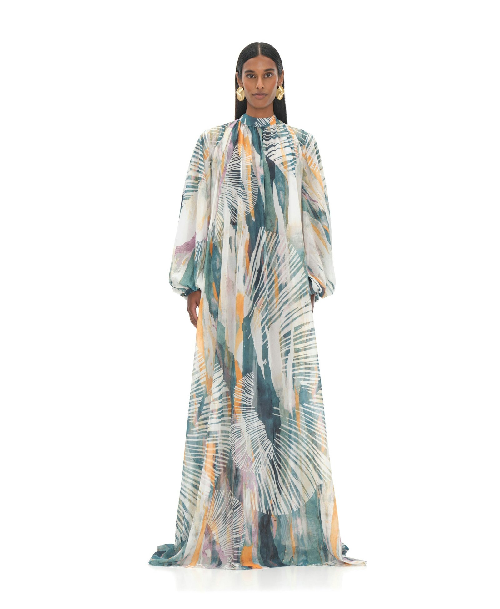 SADE COVER-UP ABSTRACT BARK DRESS made by Andrea Iyamah