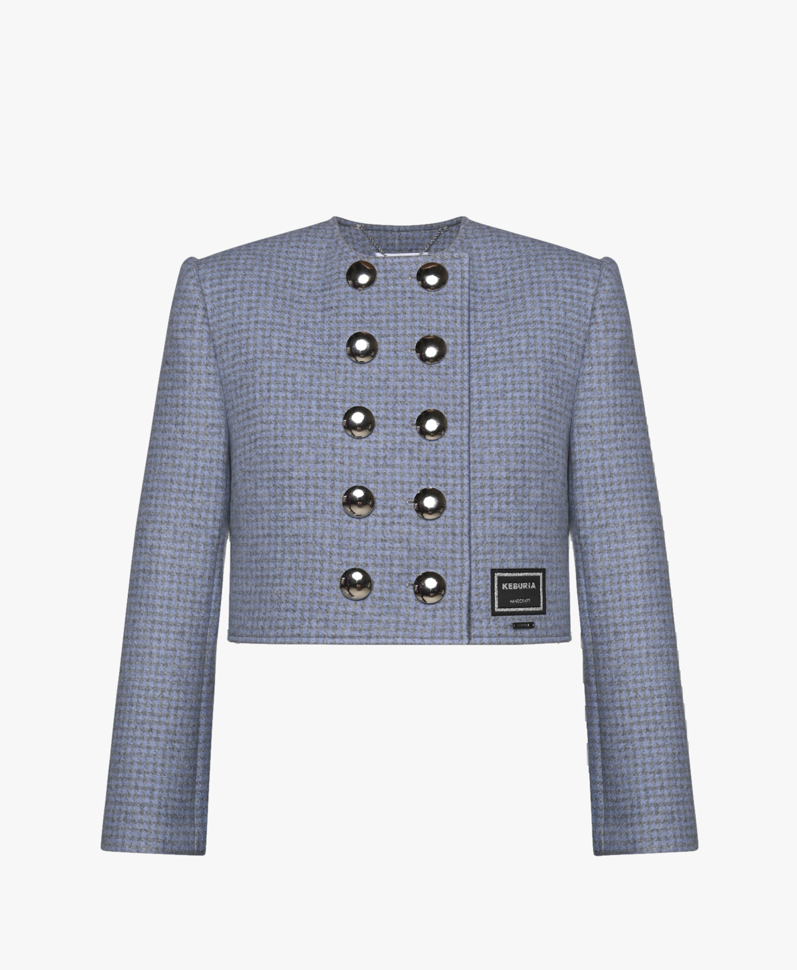 HOUNDSTOOTH DOUBLE-BREASTED JACKET made by KEBURIA