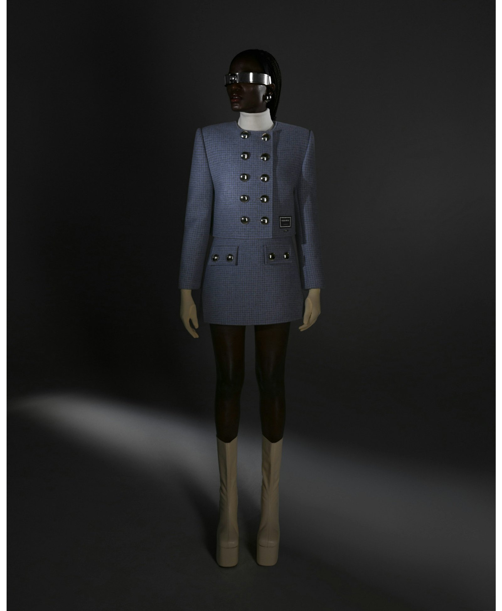 HOUNDSTOOTH DOUBLE-BREASTED JACKET made by KEBURIA