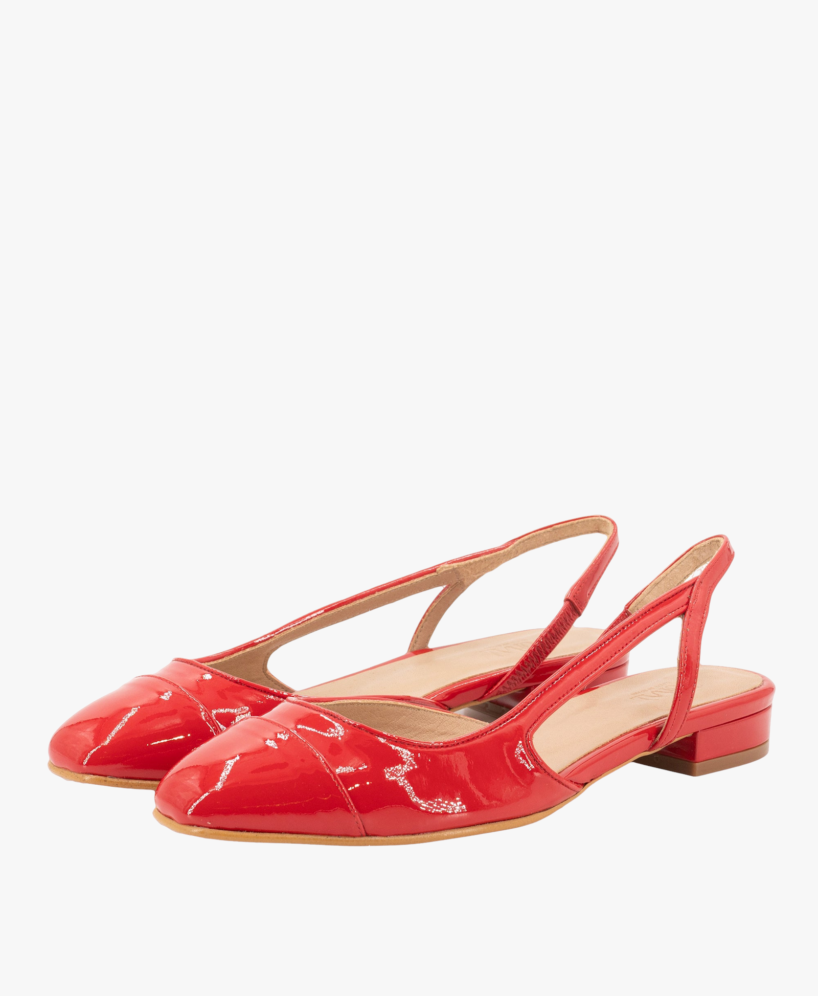 LUISA RED PATENT BALLERINAS made by Toral