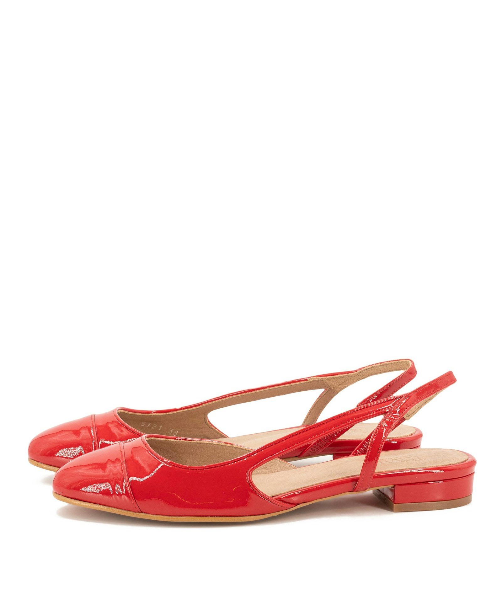 LUISA RED PATENT BALLERINAS made by Toral