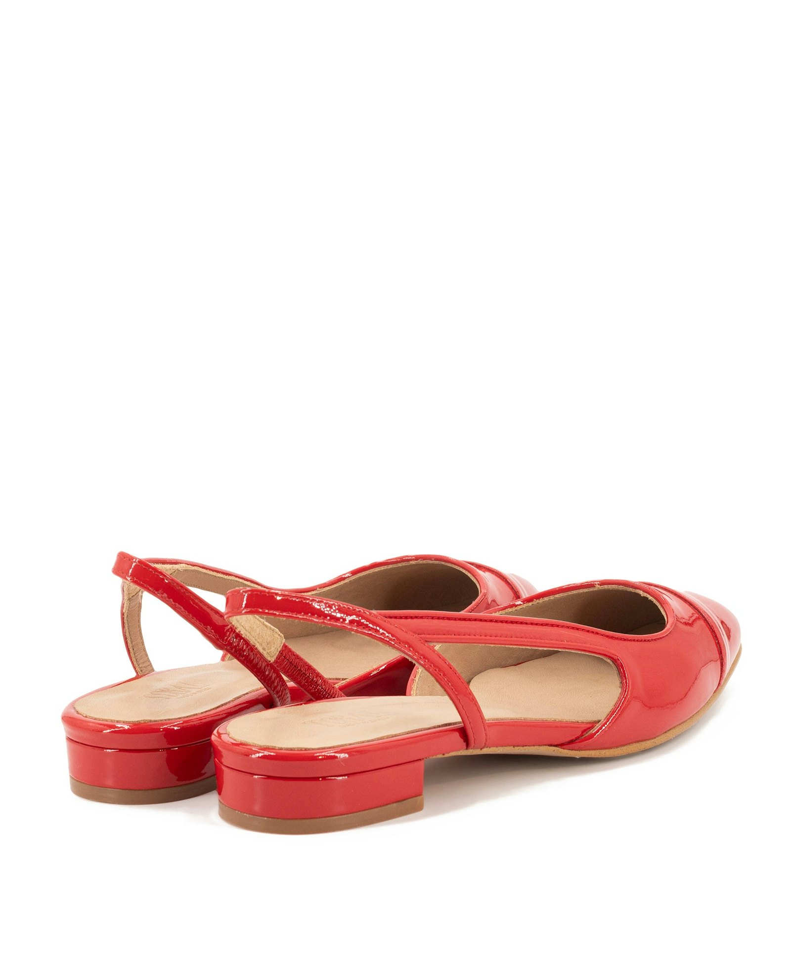 LUISA RED PATENT BALLERINAS made by Toral