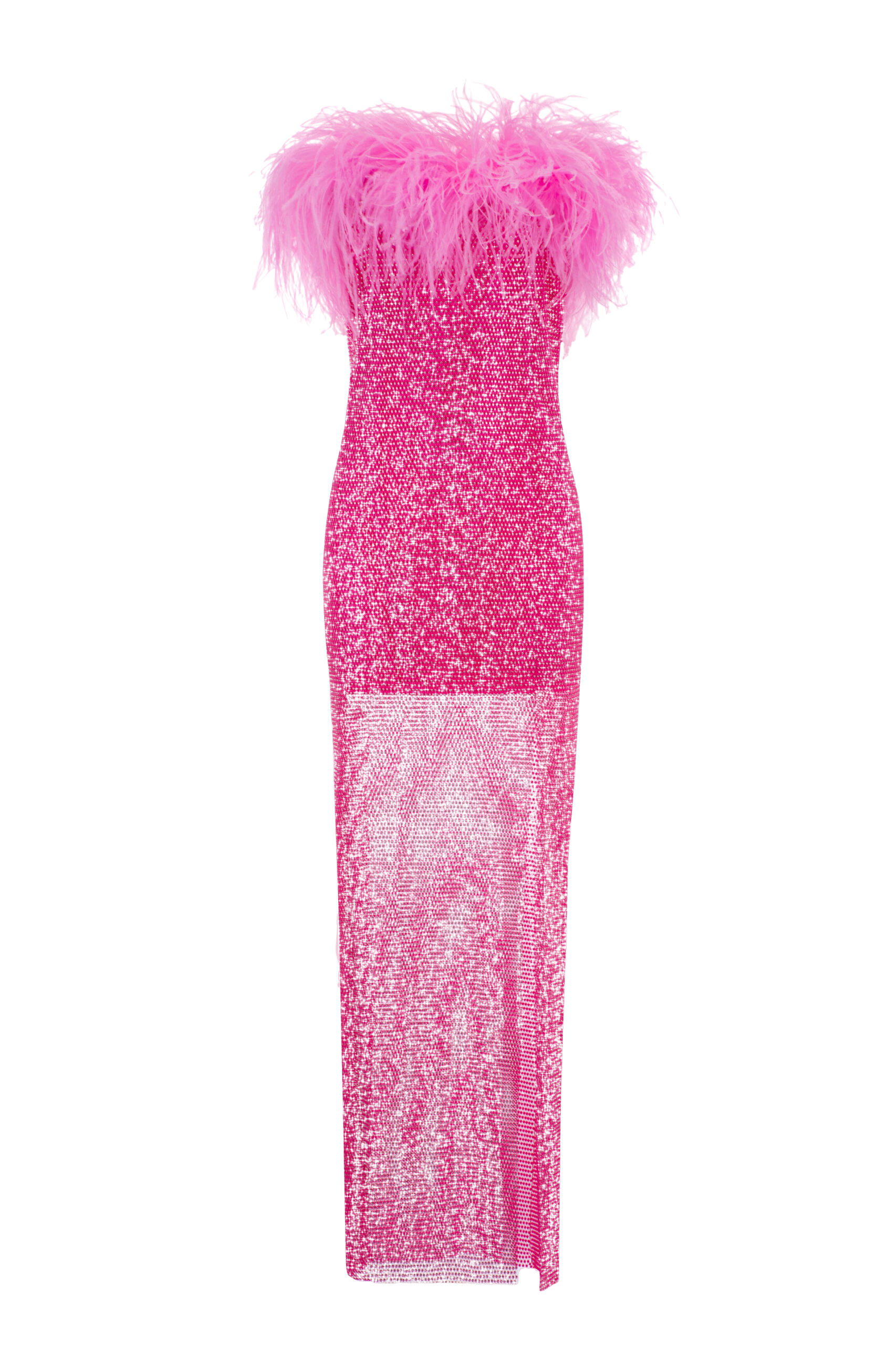 Shop Santa Brands Dress W/feathers In Pink