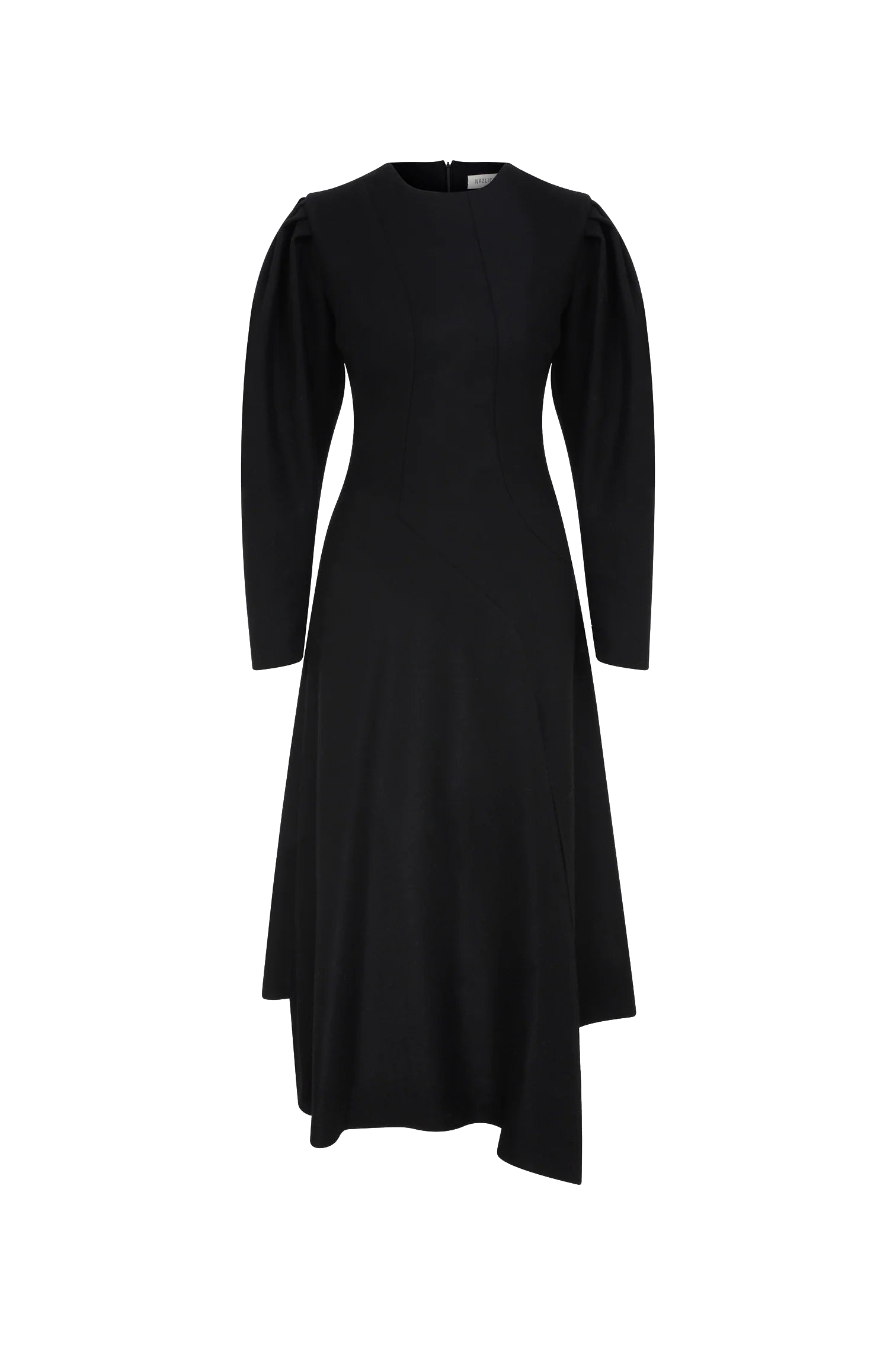 Shop Nazli Ceren Bitte Wool Dress In Charcoal