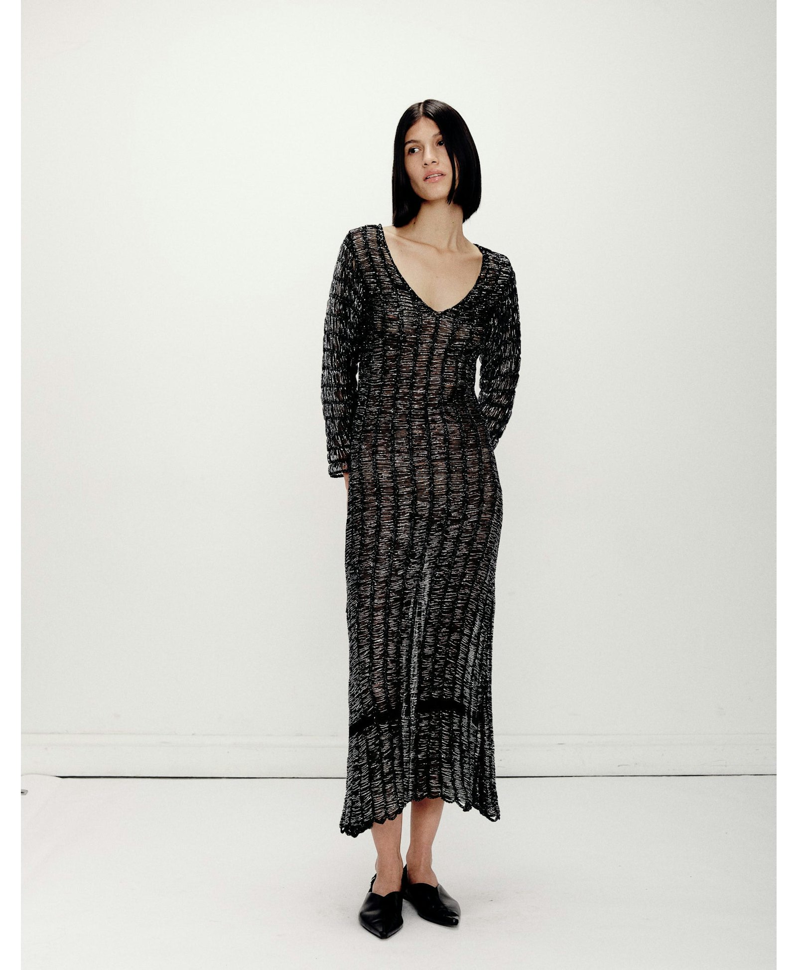 Cao Dress Silver Black made by Peregrina