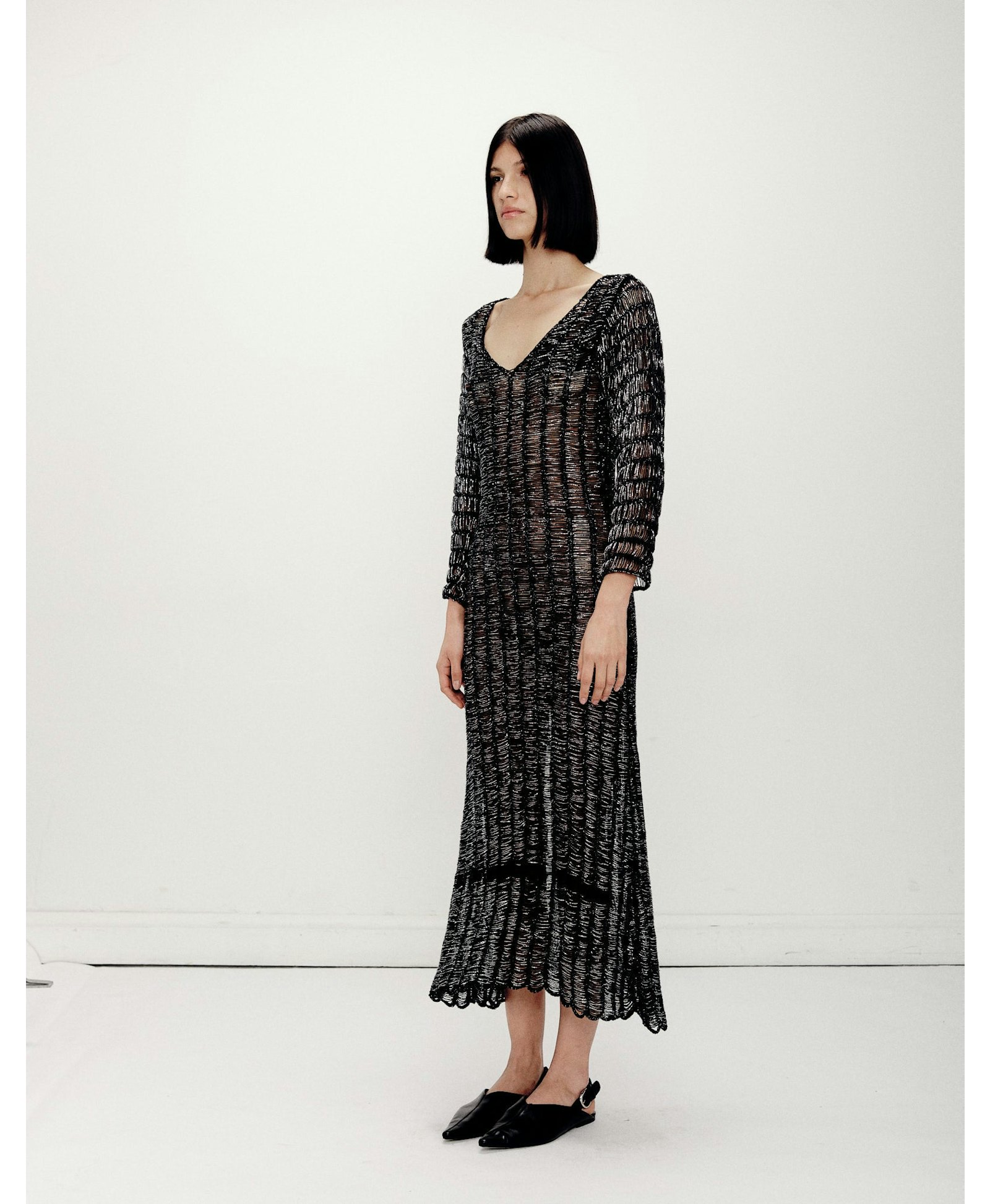 Cao Dress Silver Black made by Peregrina