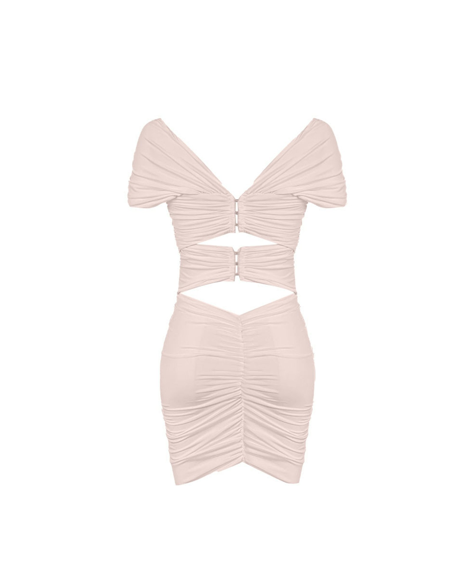 Madison Mini Dress - Dark Beige made by Gigii's