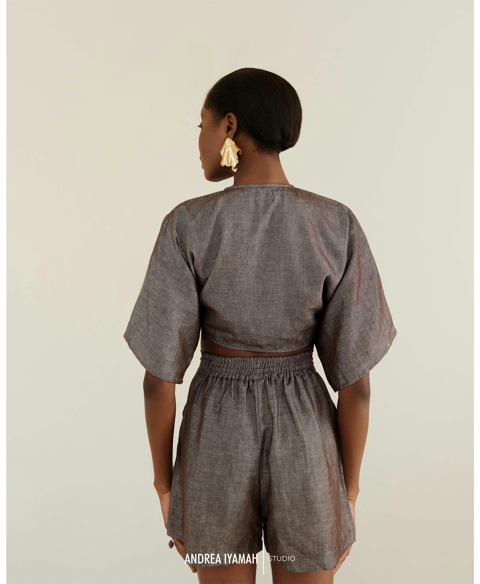 ETI ASH GREY SHORTS made by Andrea Iyamah