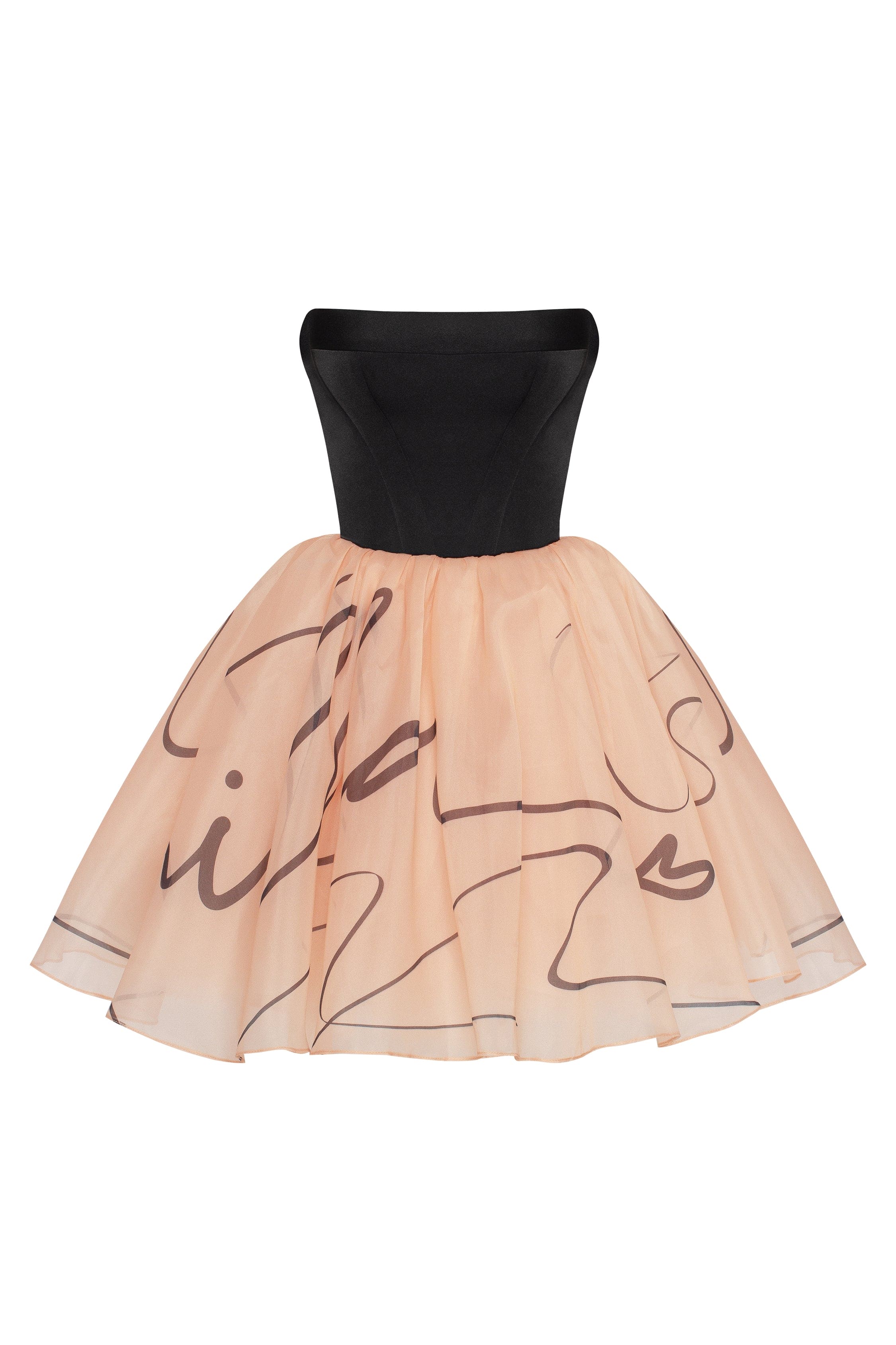 Shop Milla Puffy Mini Dress With 's Signature, Xo Xo In Beige