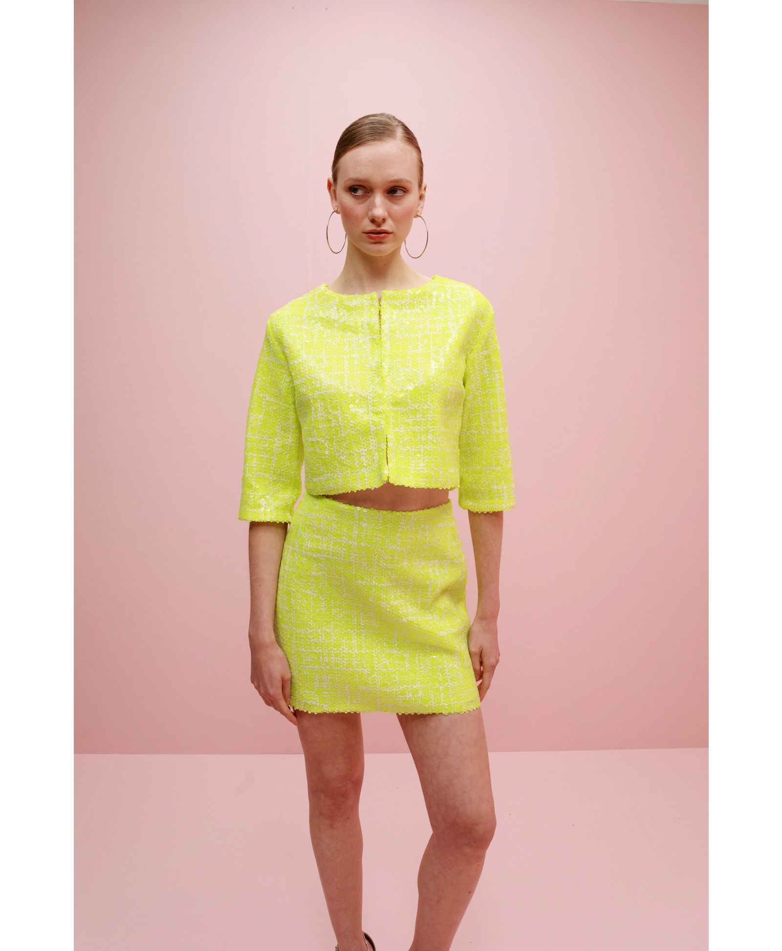 Lecca Cropped Sequin Jacket made by Francesca Miranda