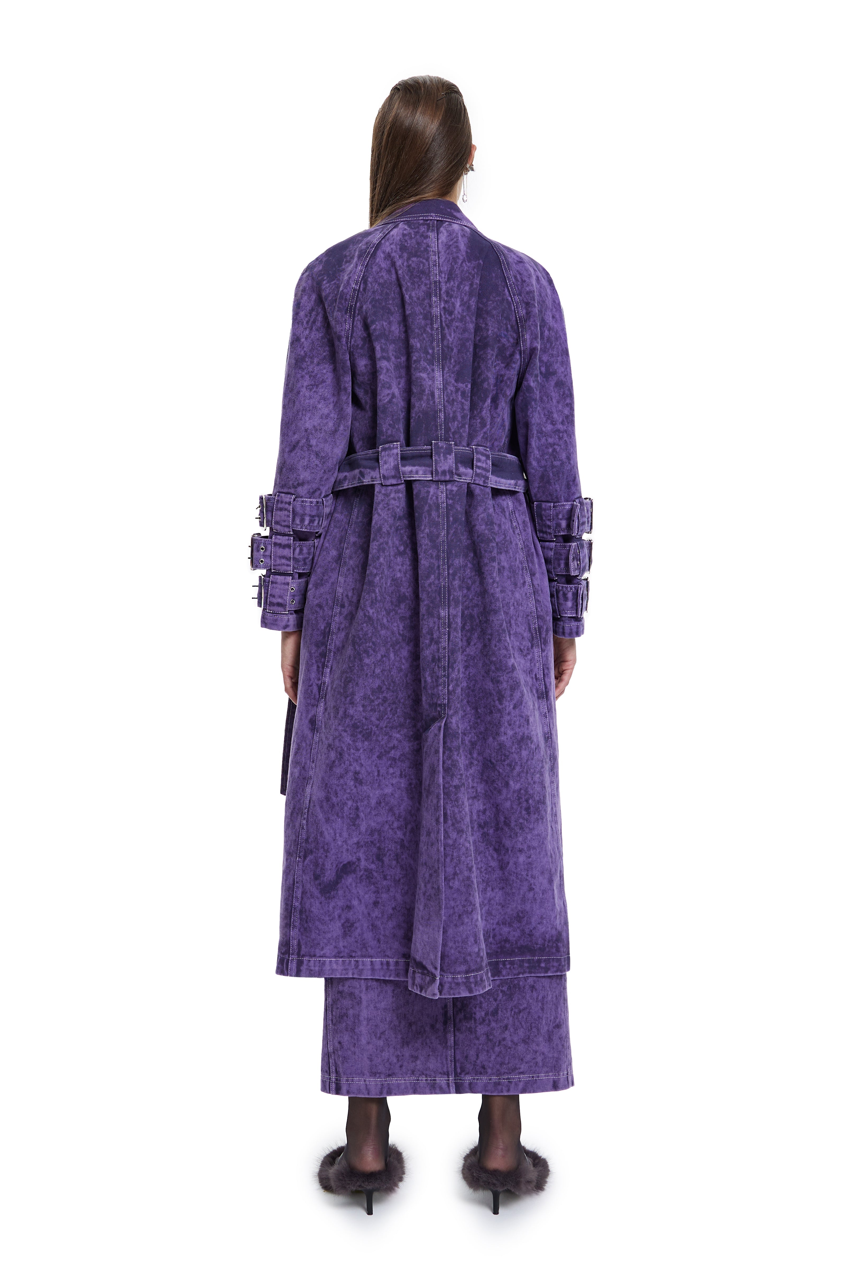 Vintage Purple Velour Trench hotsell