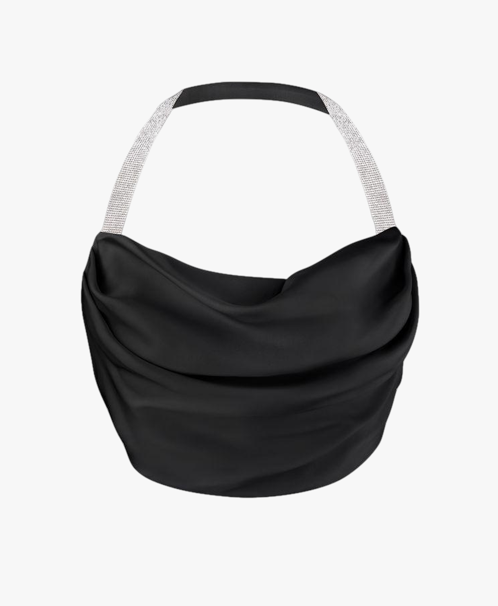 Silk top with Crystal ribbons made by NUÉ