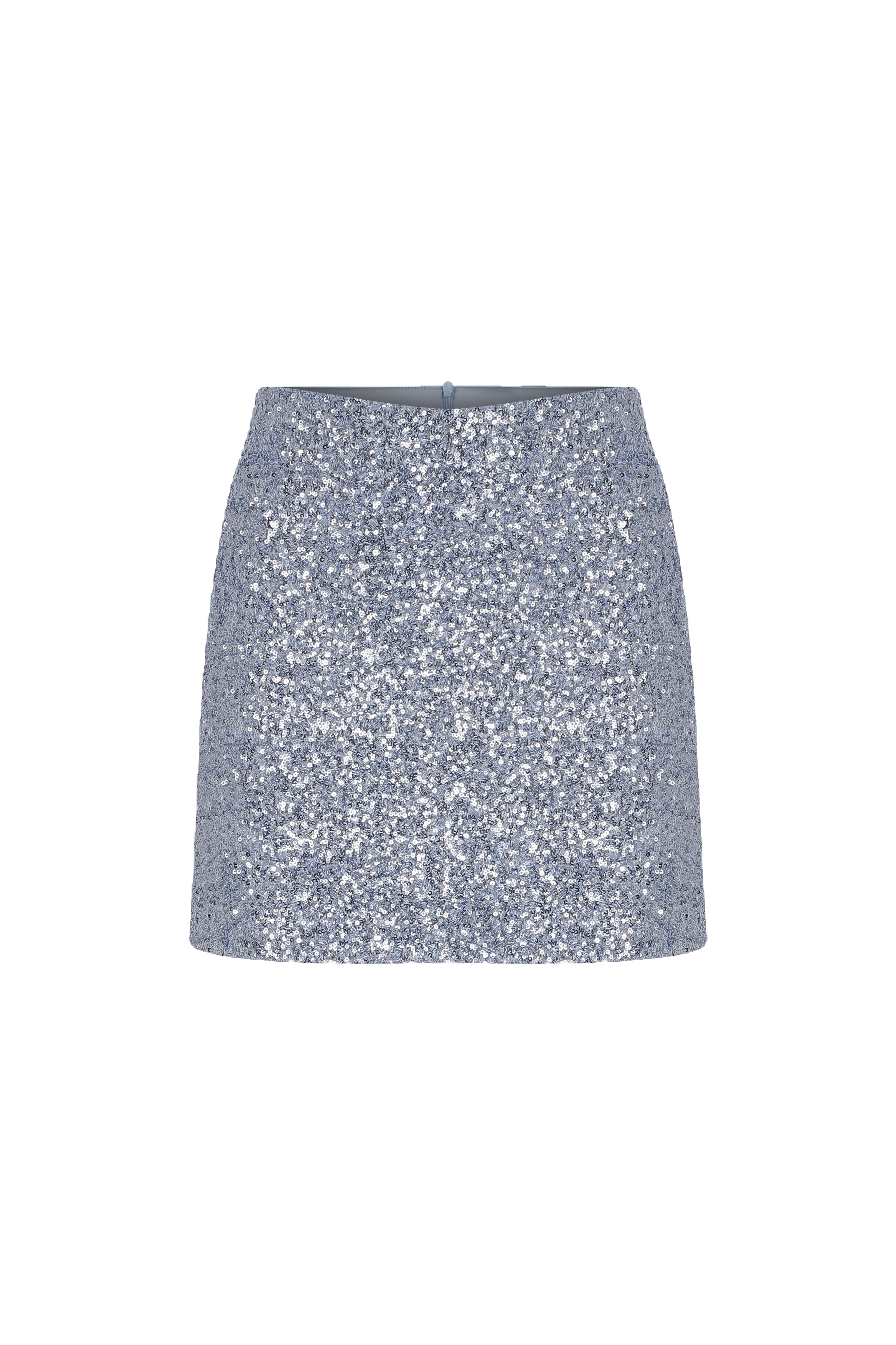 Nazli Ceren Marde A-line Sequin Mini Skirt In Powder Blue