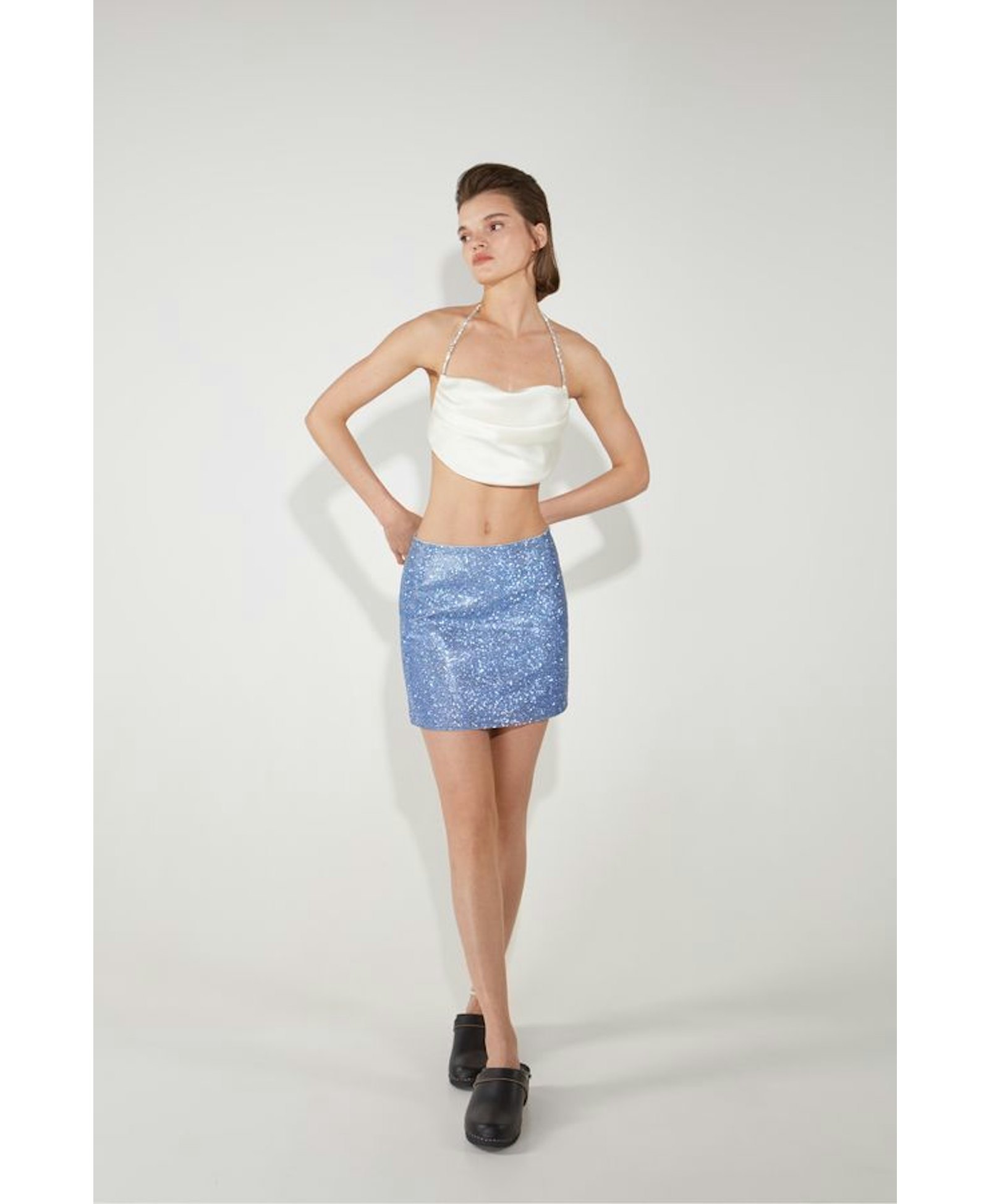 Silk top with crystal cord made by NUÉ