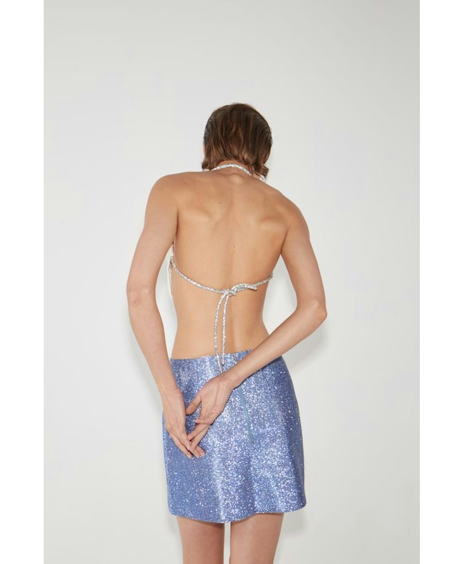Silk top with crystal cord made by NUÉ
