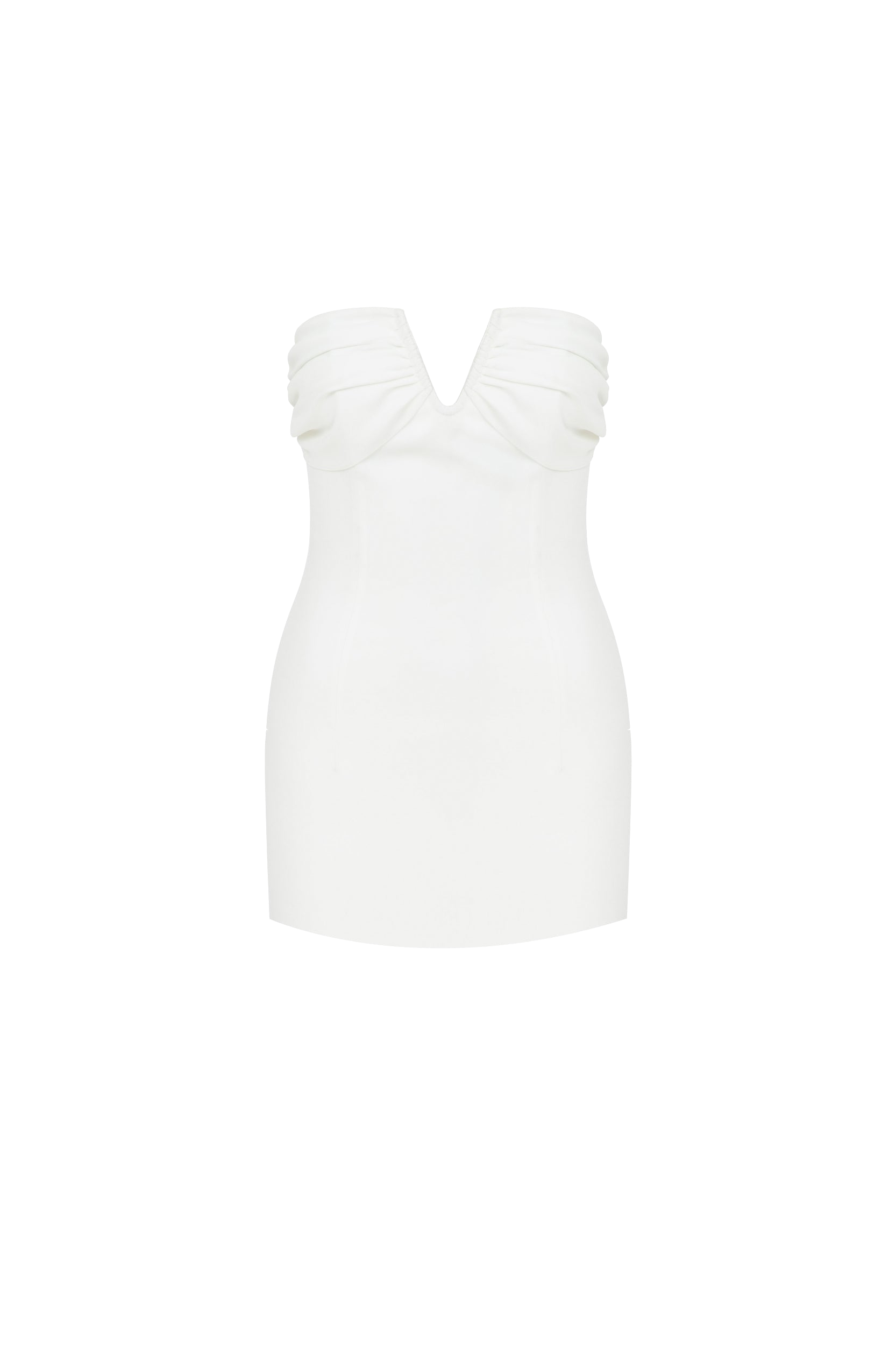 Nazli Ceren Miora Crepe Mini Dress In Vanilla Ice In White