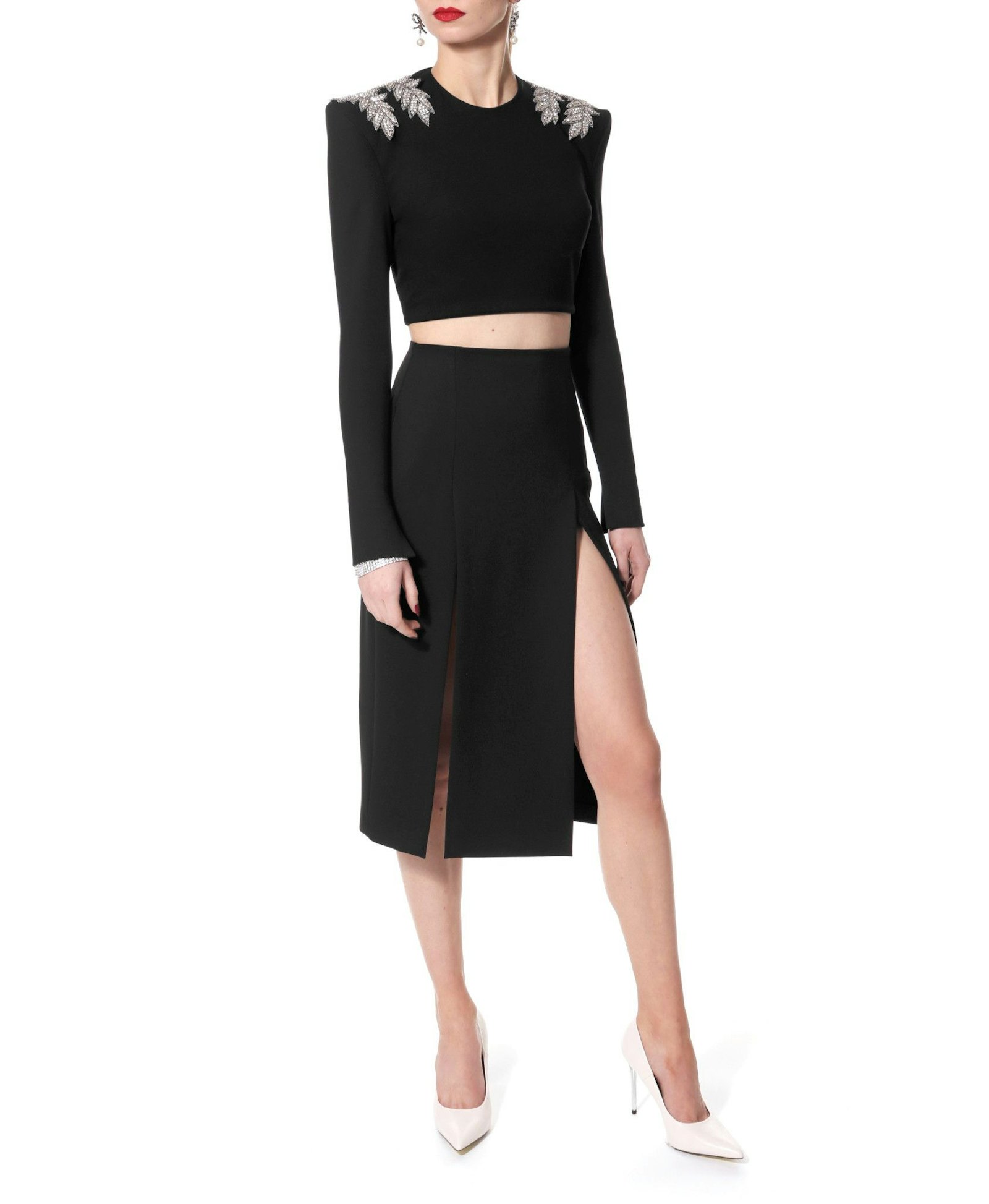 Blouse Amber Perle Noir in Black made by HALEWSKI