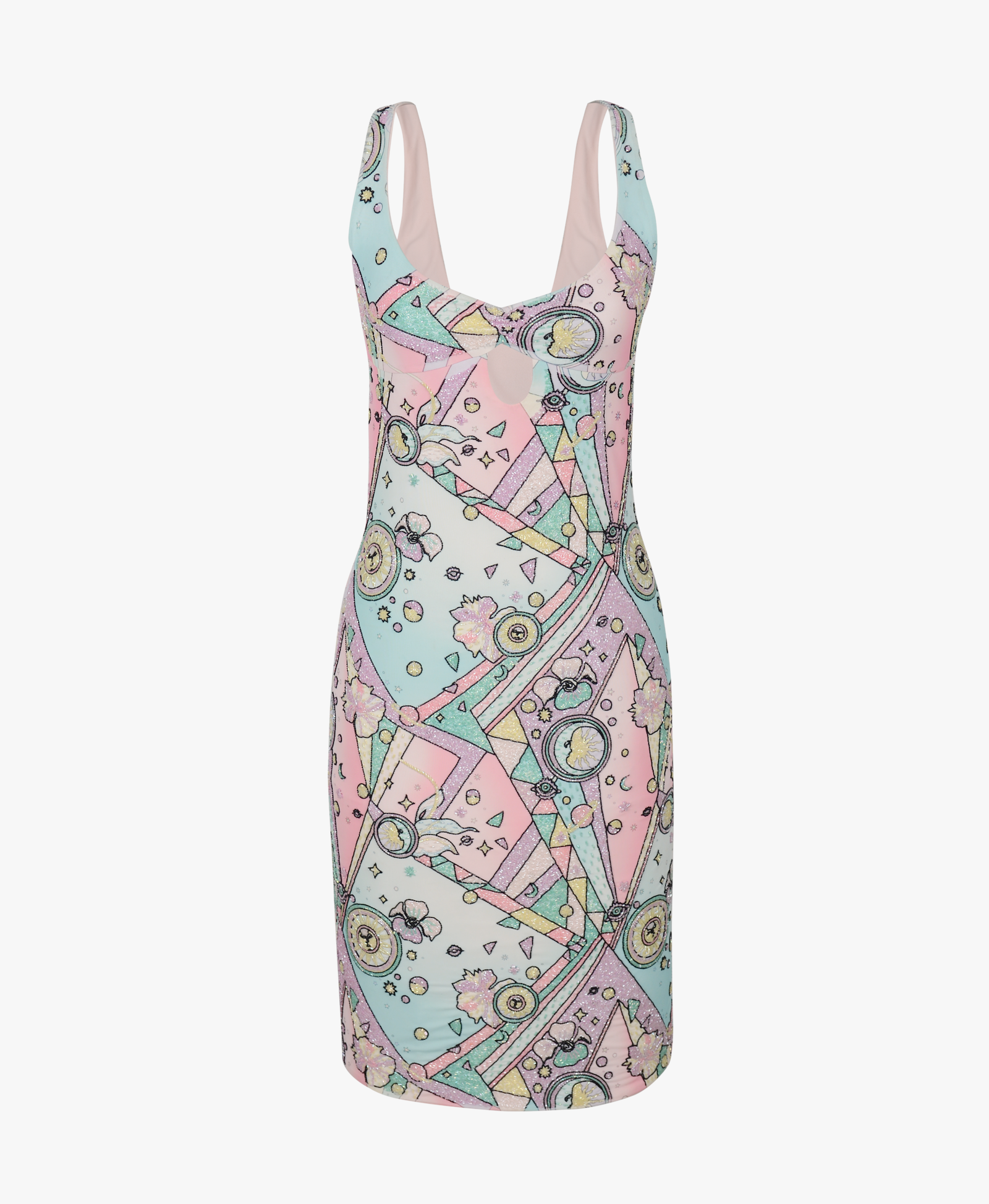 Alana Hand Embroidered Multi-Coloured Party Dress made by Oceanus Swimwear