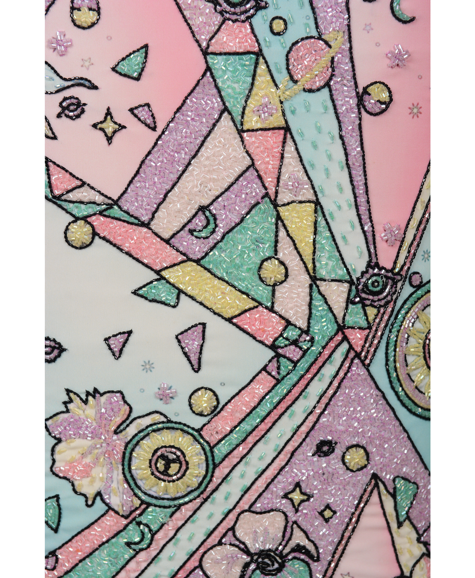 Alana Hand Embroidered Multi-Coloured Party Dress made by Oceanus Swimwear