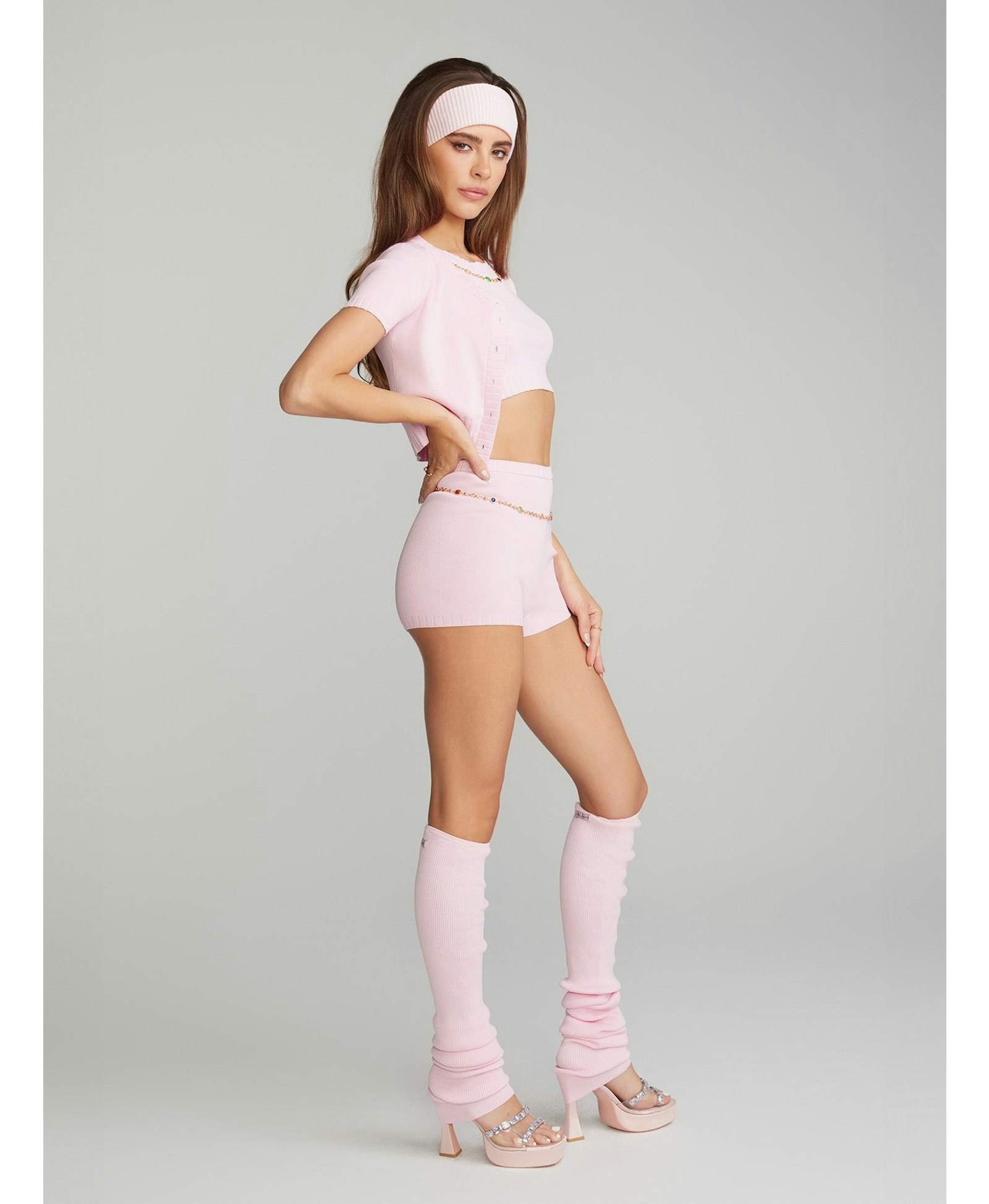 Kennedy Knit Shorts (Pink) made by Nana Jacqueline