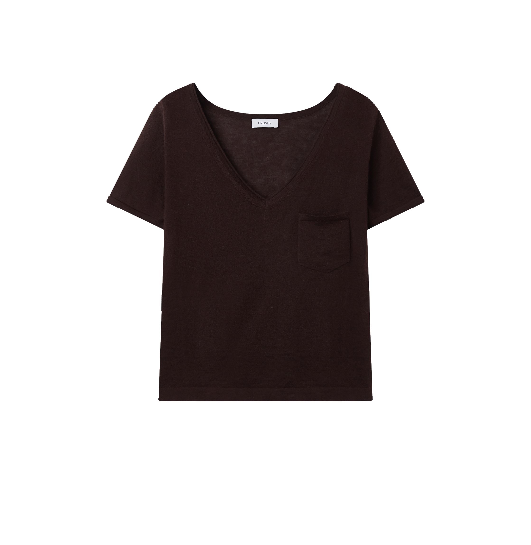 Crush Collection Cashmere V In Brown