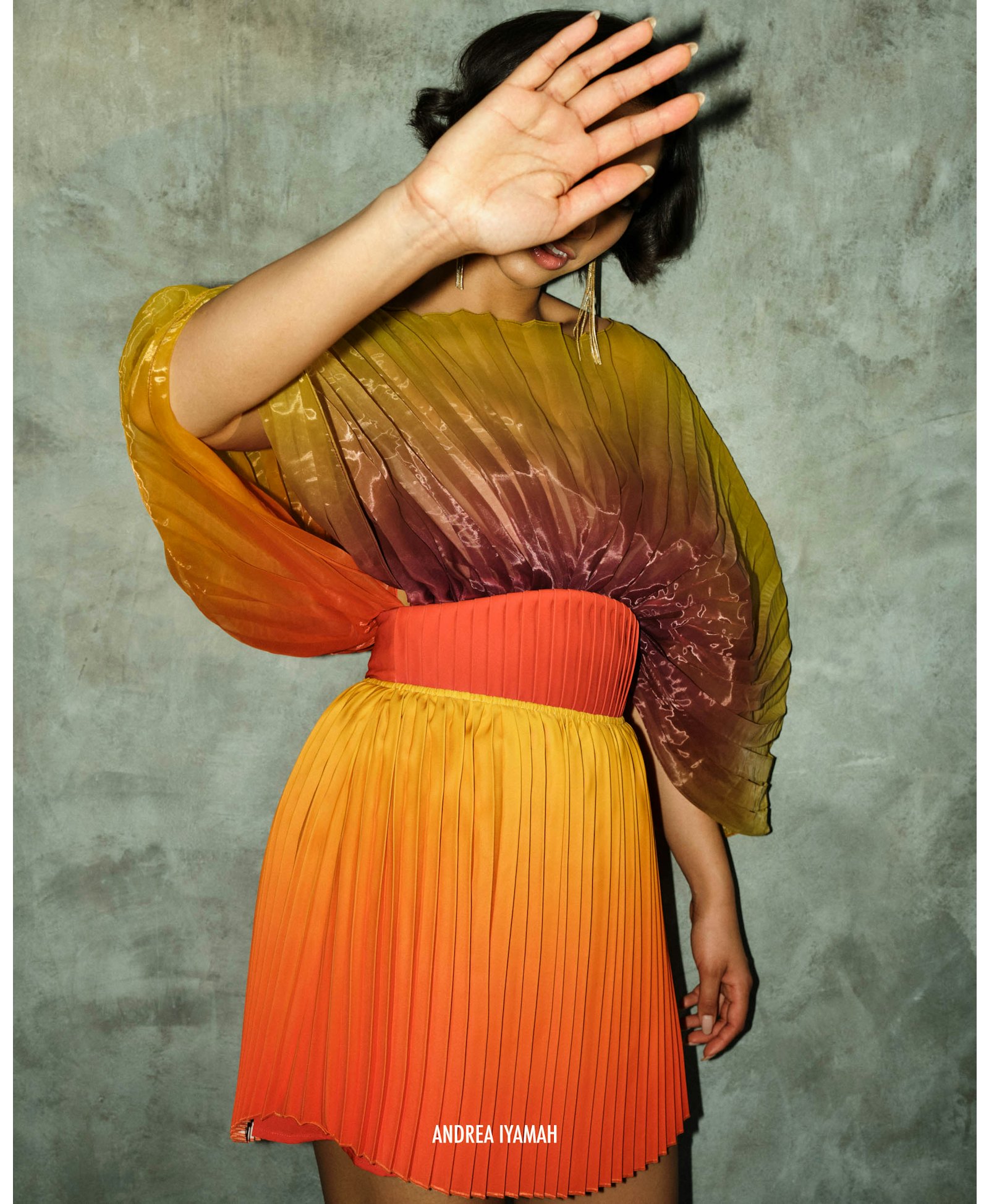 KATA PLEATED MINI SKIRT made by Andrea Iyamah