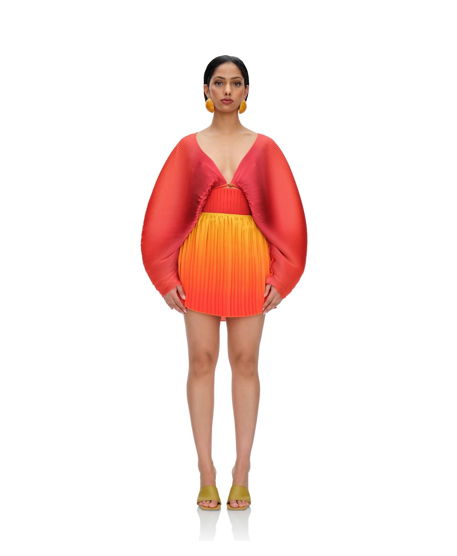 KATA PLEATED MINI SKIRT made by Andrea Iyamah