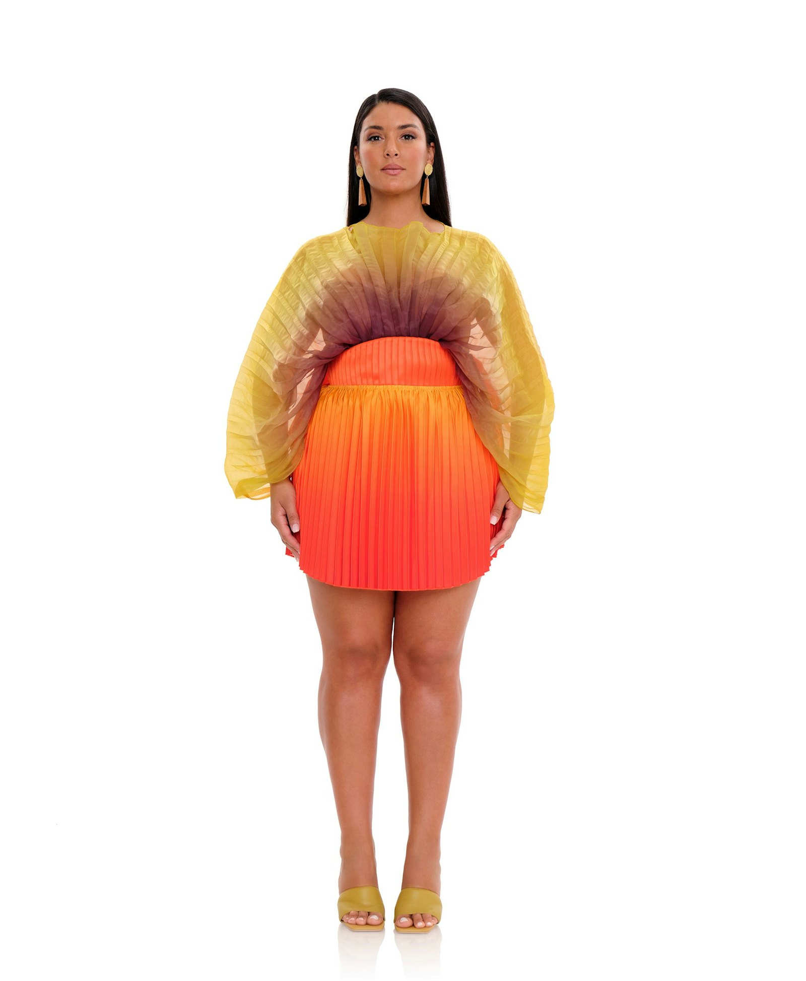 KATA PLEATED MINI SKIRT made by Andrea Iyamah