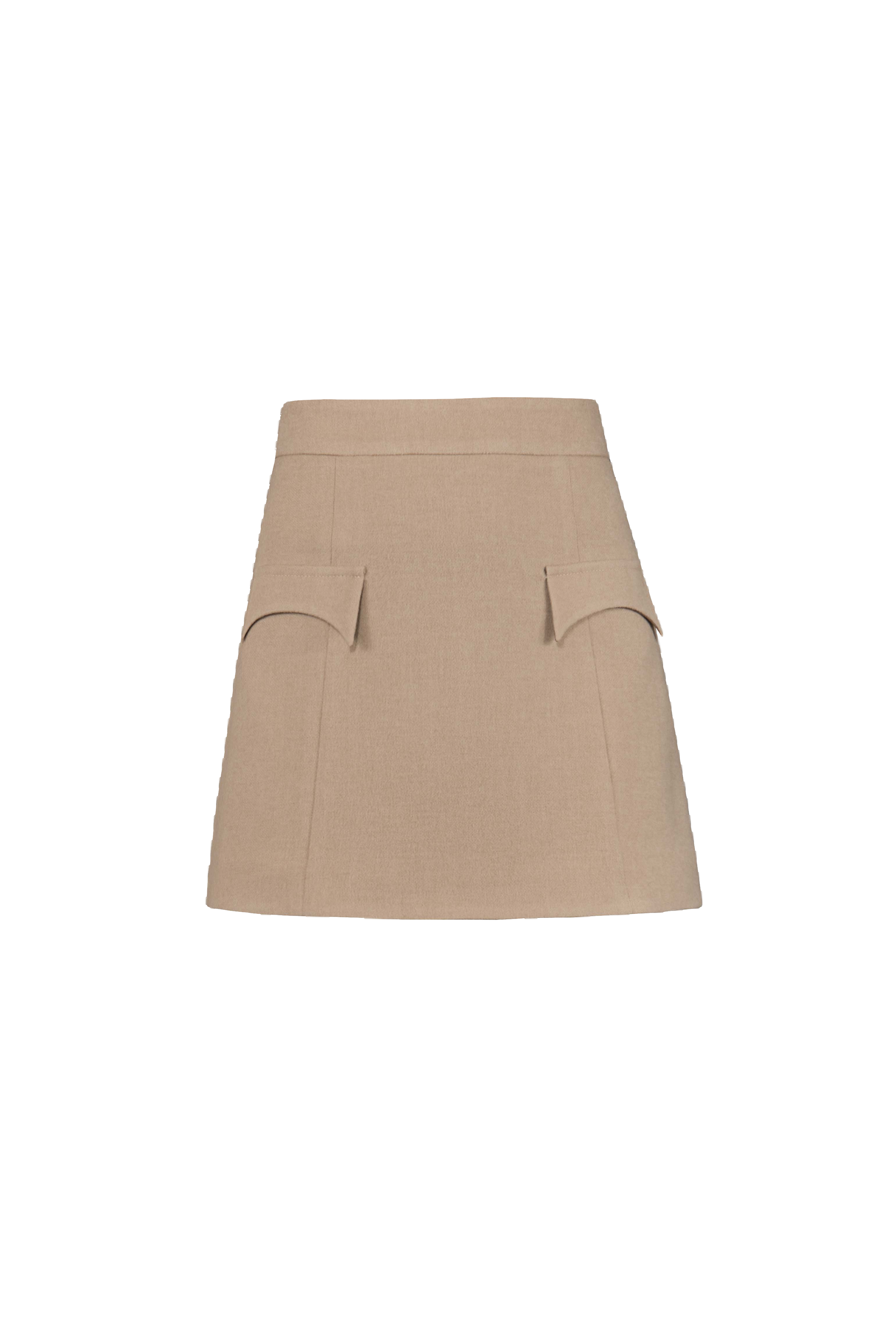 Vol Heritage Camelhair Skirt In Beige