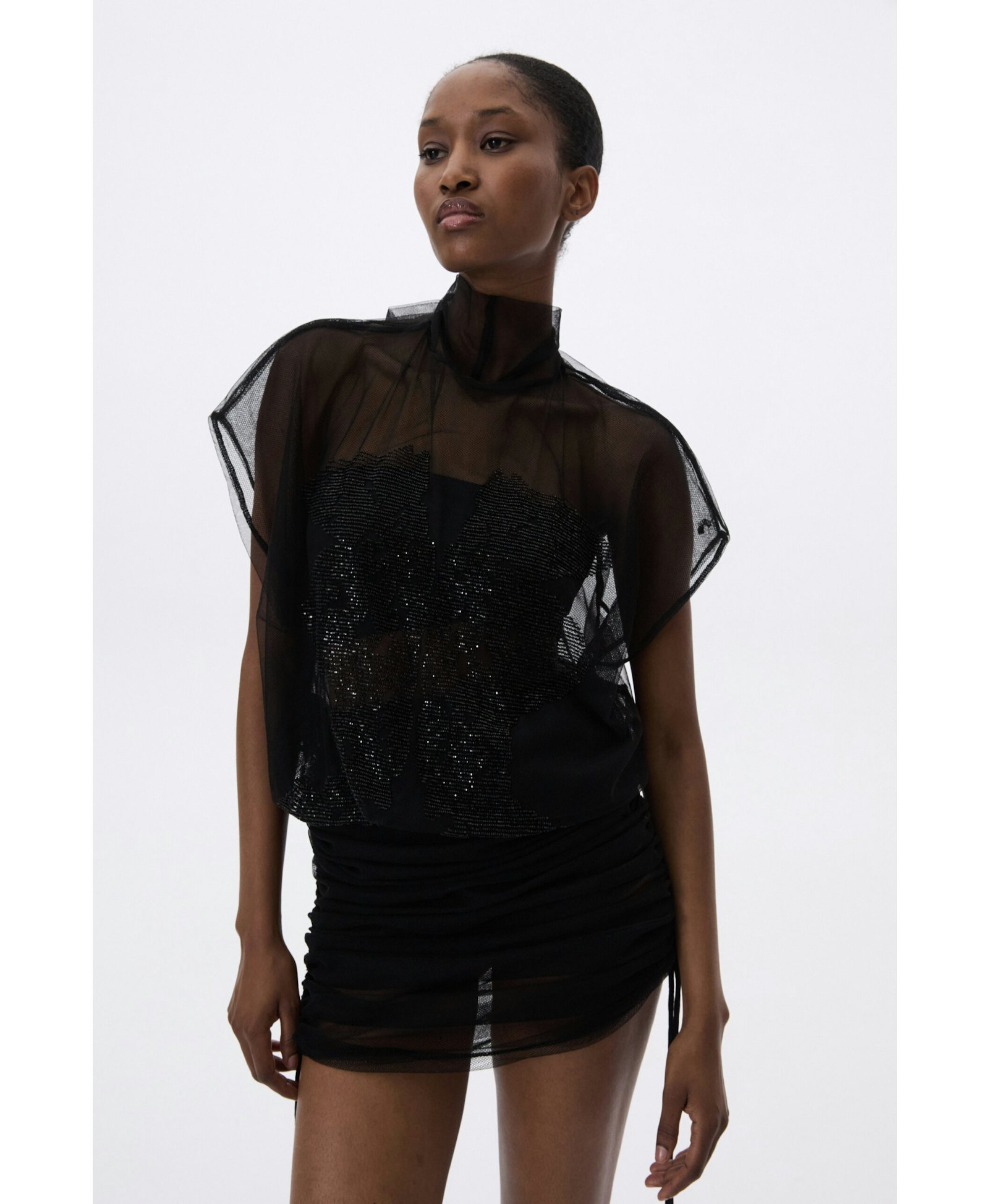 Dress With Sequins At The Front made by YAVORSKA