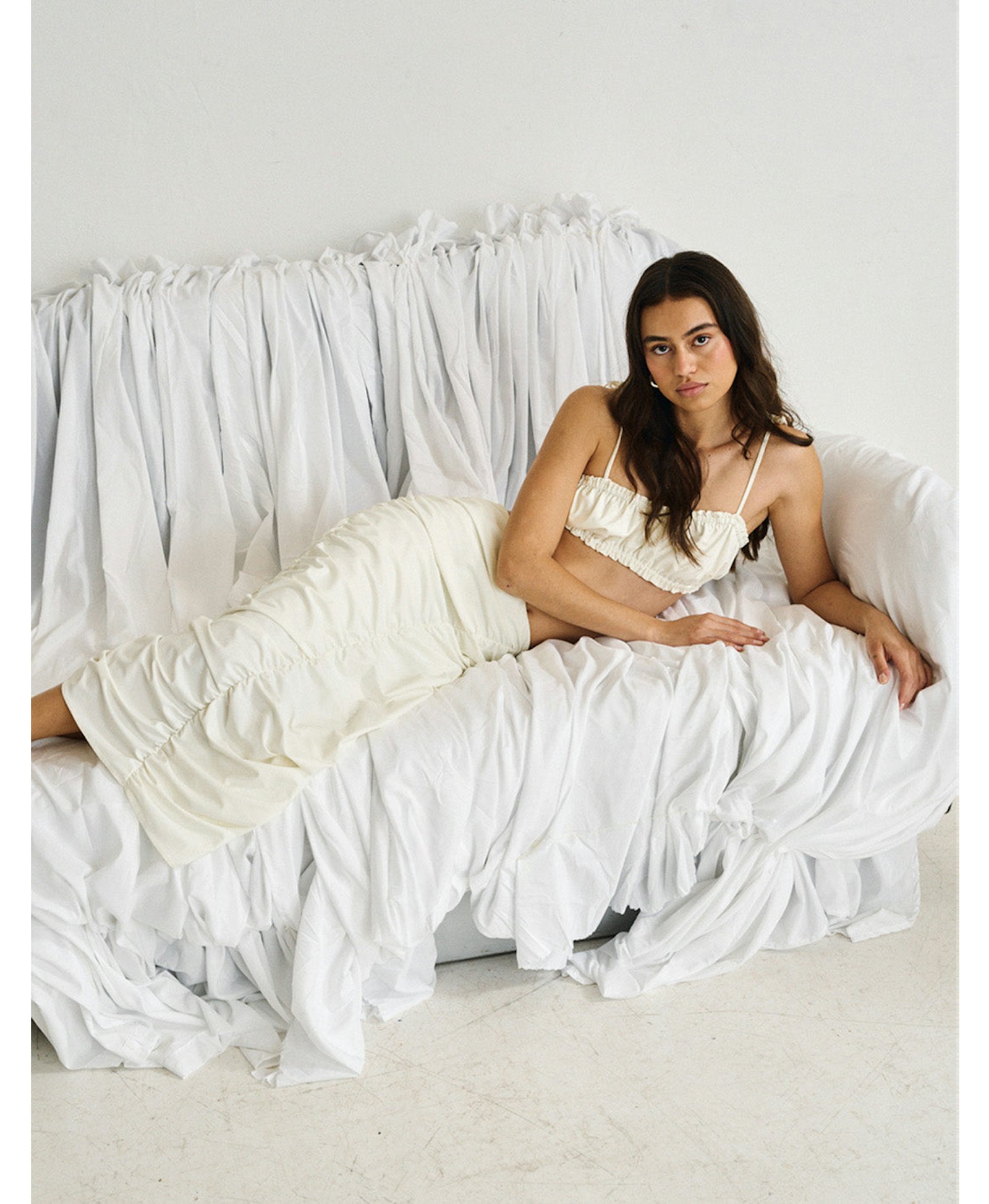 CLARA SKIRT WHITE - LIMITED EDITION made by 710 Studio