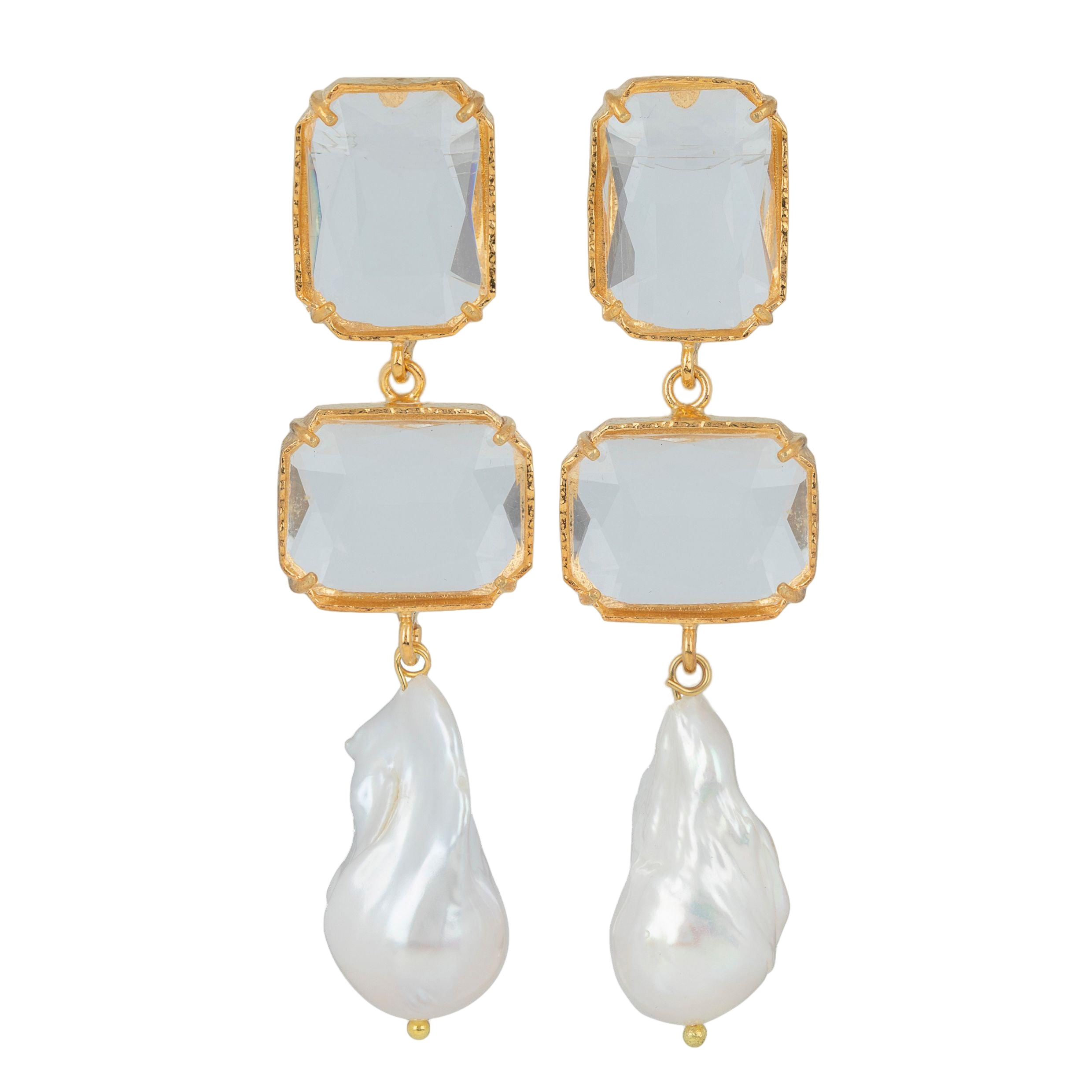 Christie Nicolaides Daphne Earrings Clear In White