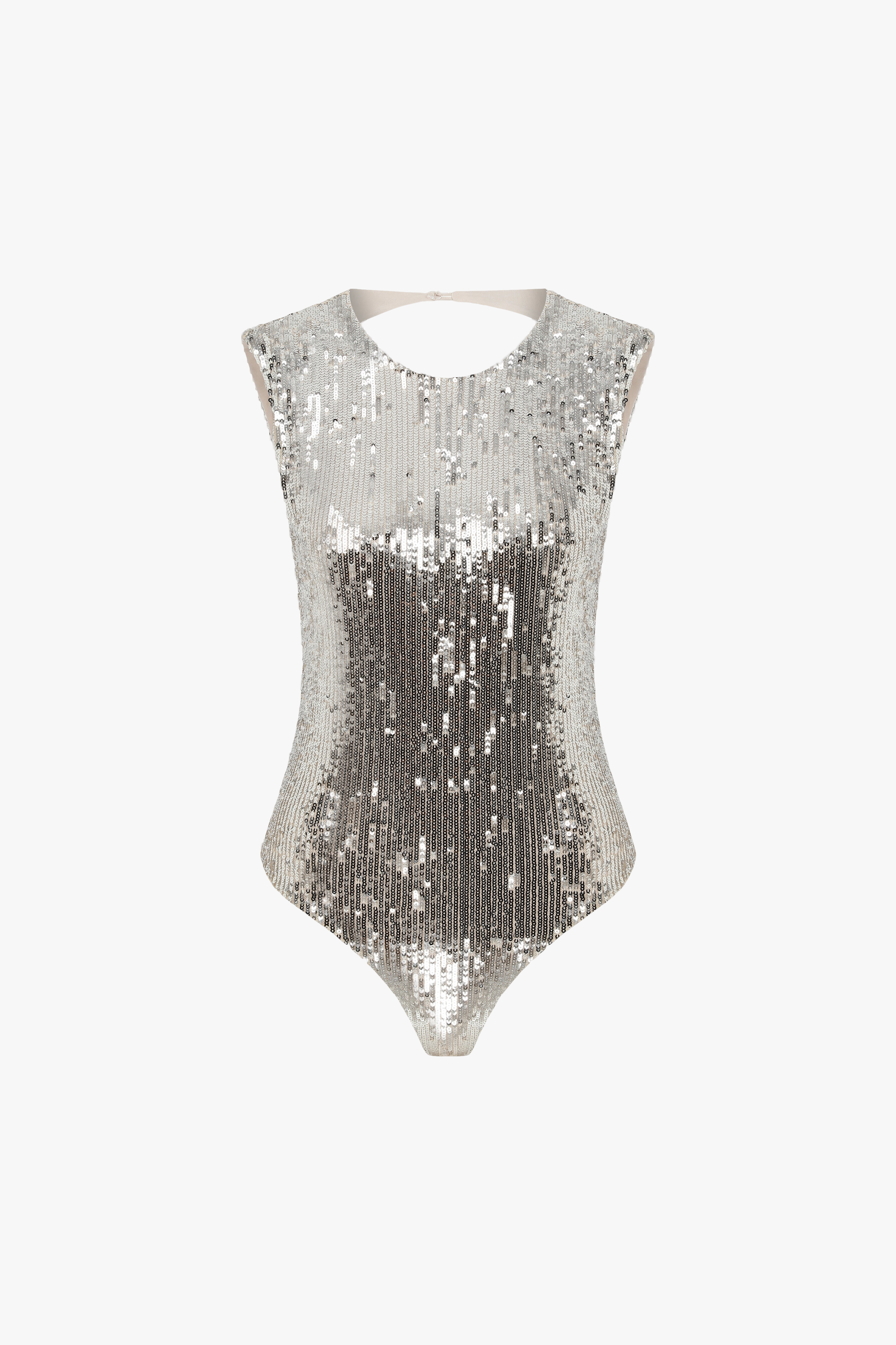 Silver, Sparkly, Sequin Bodysuit for Women. This Sequin Leotard is