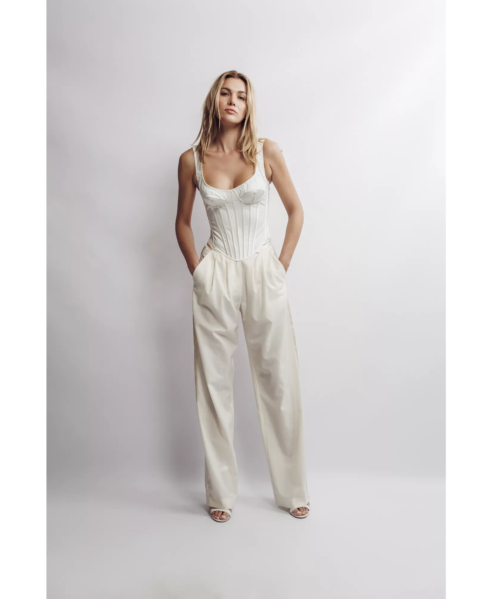 Mina Cotton Silk Bustier made by Aureliana