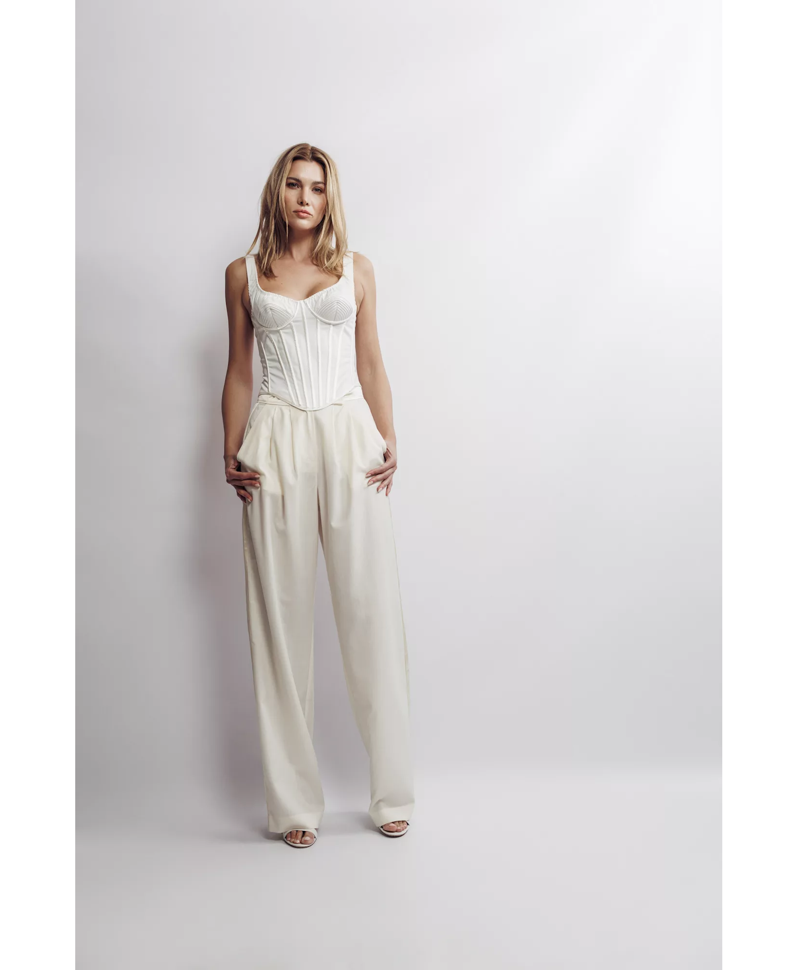 Mina Cotton Silk Bustier made by Aureliana