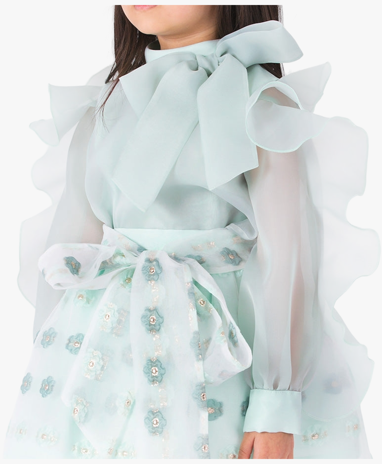 Jacquard Flowers Girls Outfit | 2 Pieces made by Mama Luma