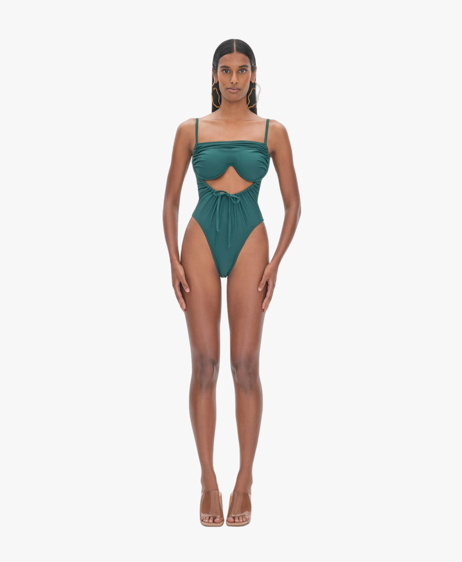 TIACA FOREST GREEN ONE PIECE SWIMSUIT made by Andrea Iyamah