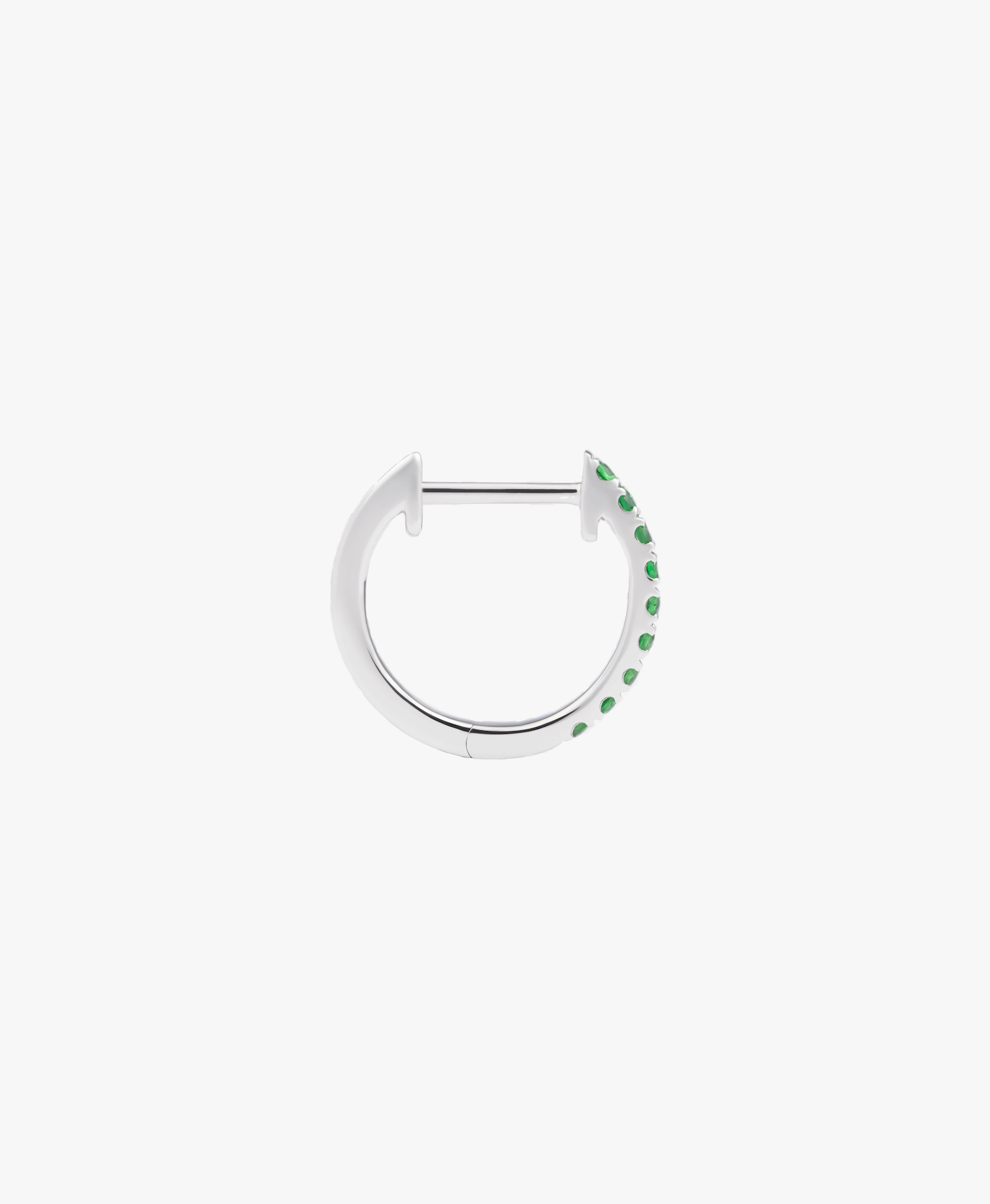 HOOP GREEN GARNET & WHITE GOLD - 10mm made by ENNUI