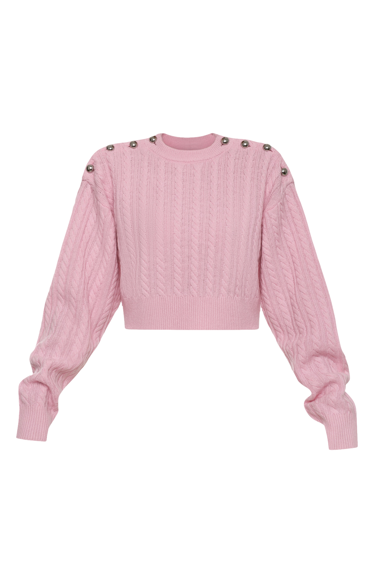 Keburia Cable-knit Wool-cashmere Sweater In Pink